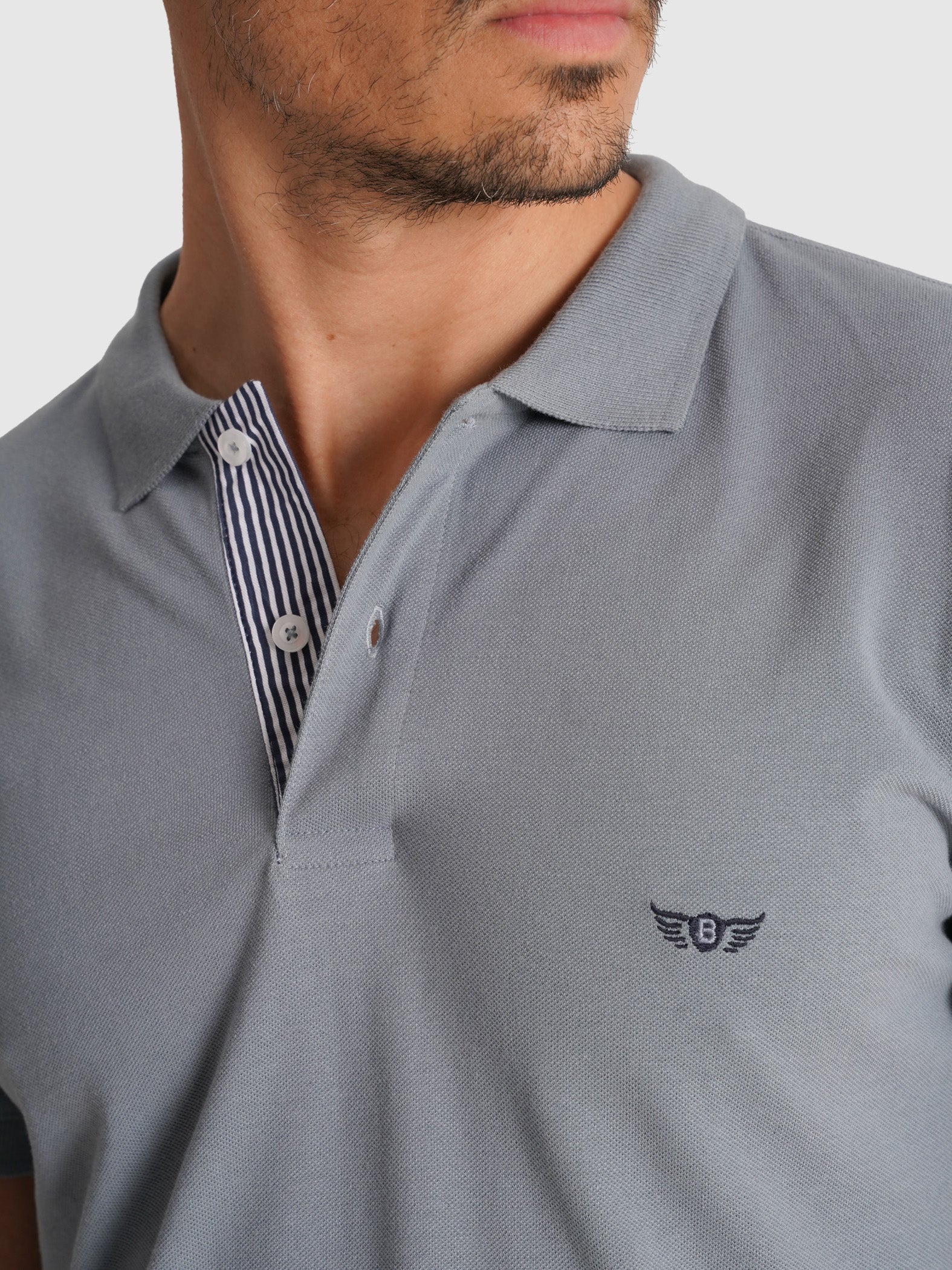 POLO AZUL MANGA CURTA REGULAR FIT MR. BLUE