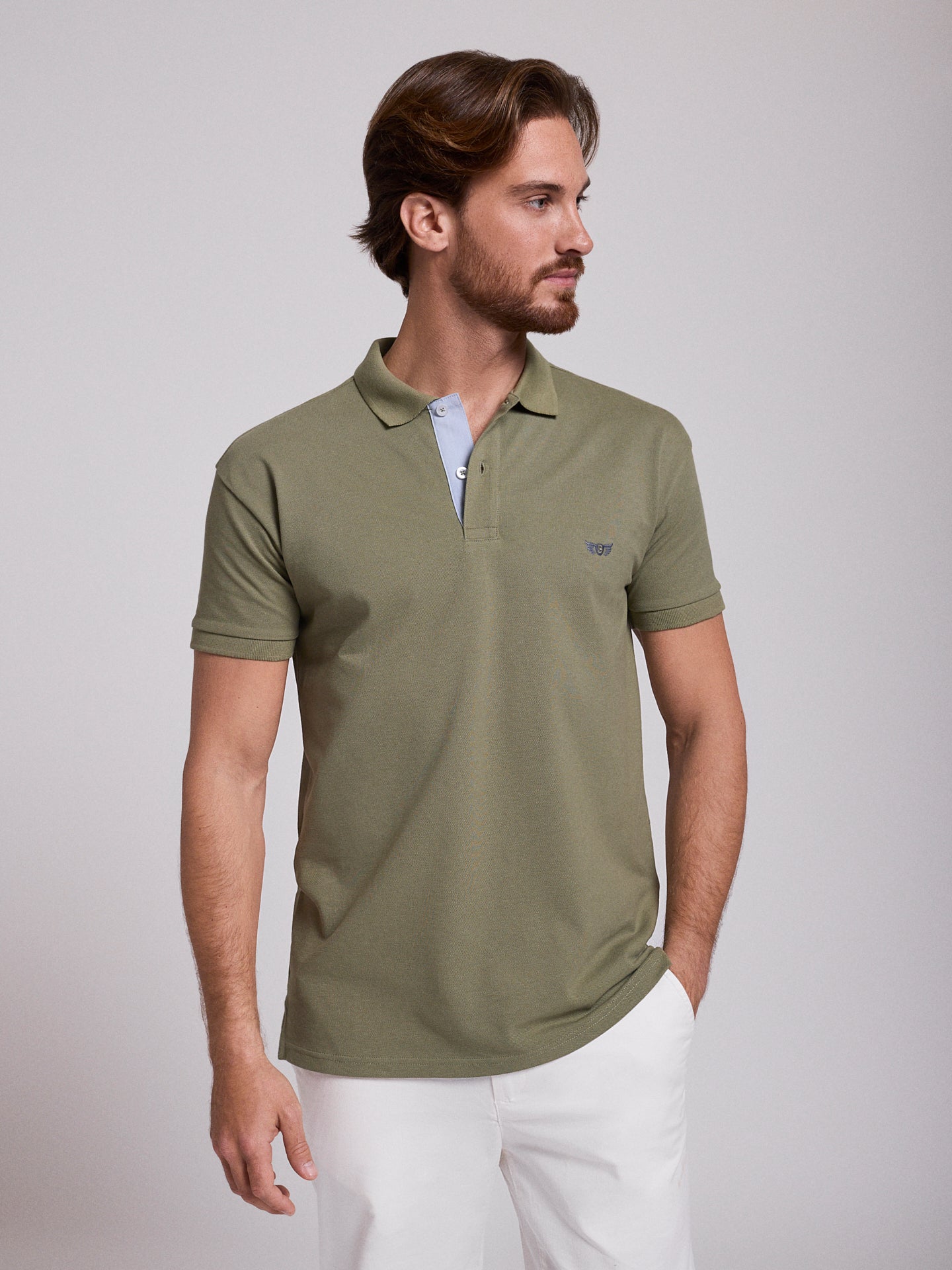 POLO VERDE MANGA CORTA REGULAR FIT MR. AZUL