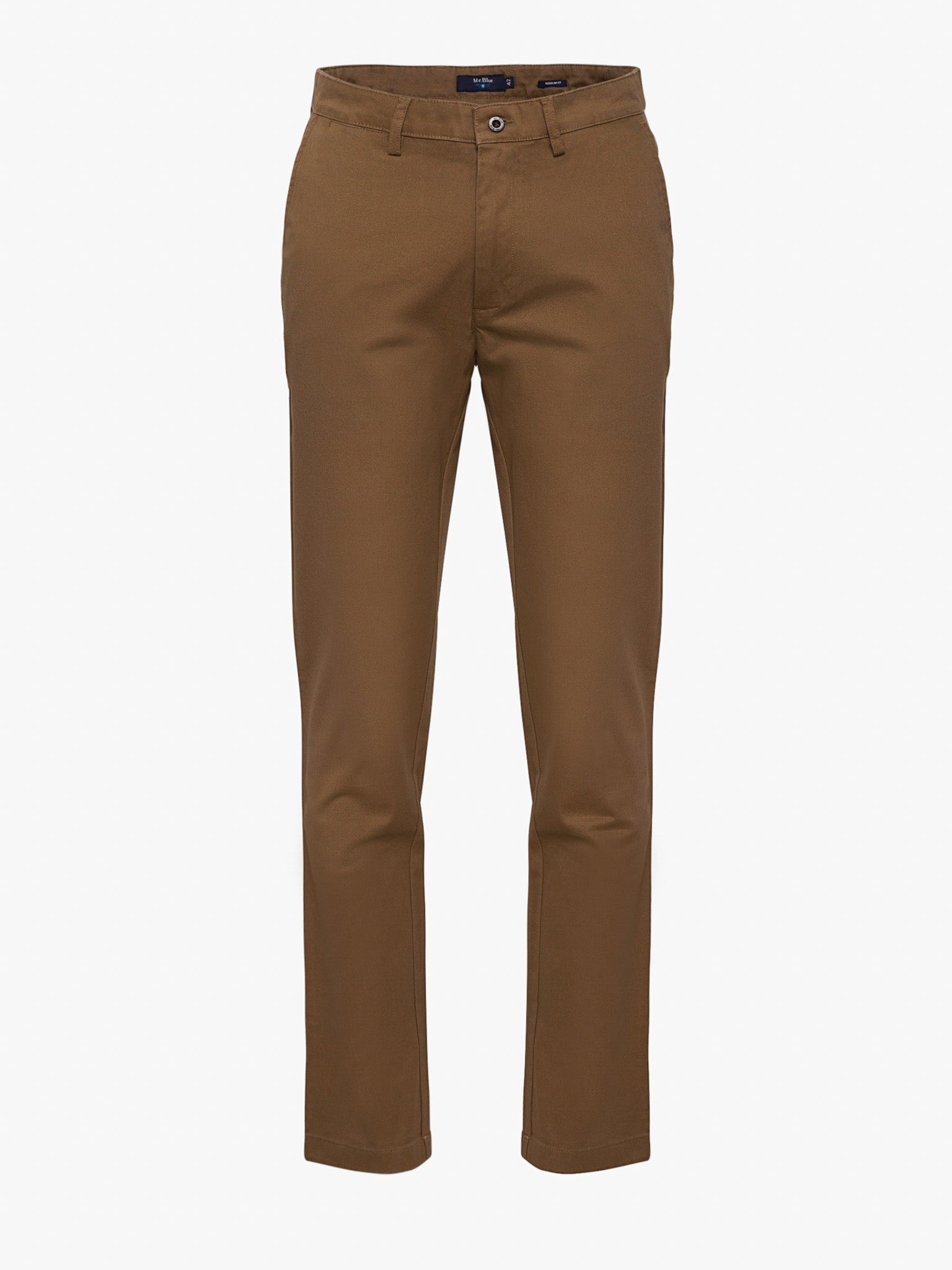 BROWN COTTON TROUSERS REGULAR FIT MR. BLUE