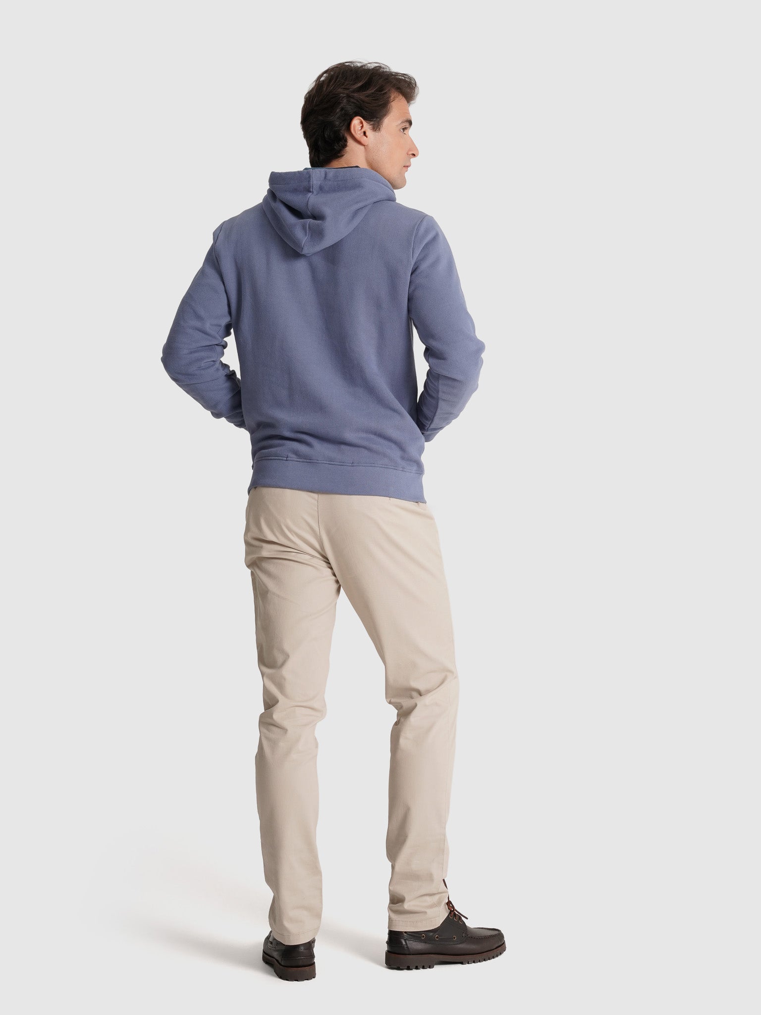 SUDADERA DE ALGODÓN AZUL MANGA LARGA REGULAR FIT MR. AZUL