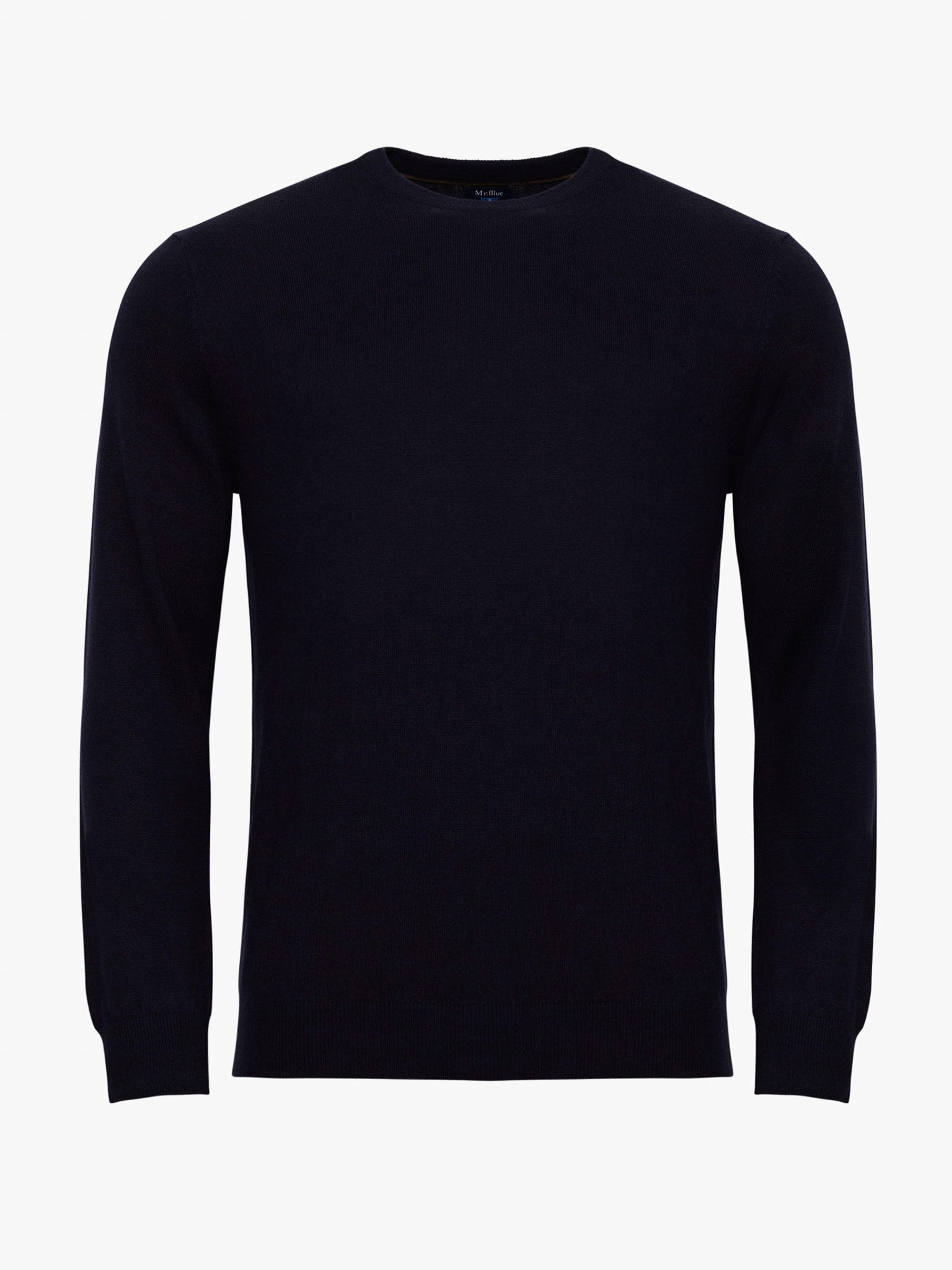 PULLOVER LÃ AZUL COM COTOVELEIRA REGULAR FIT MR. BLUE