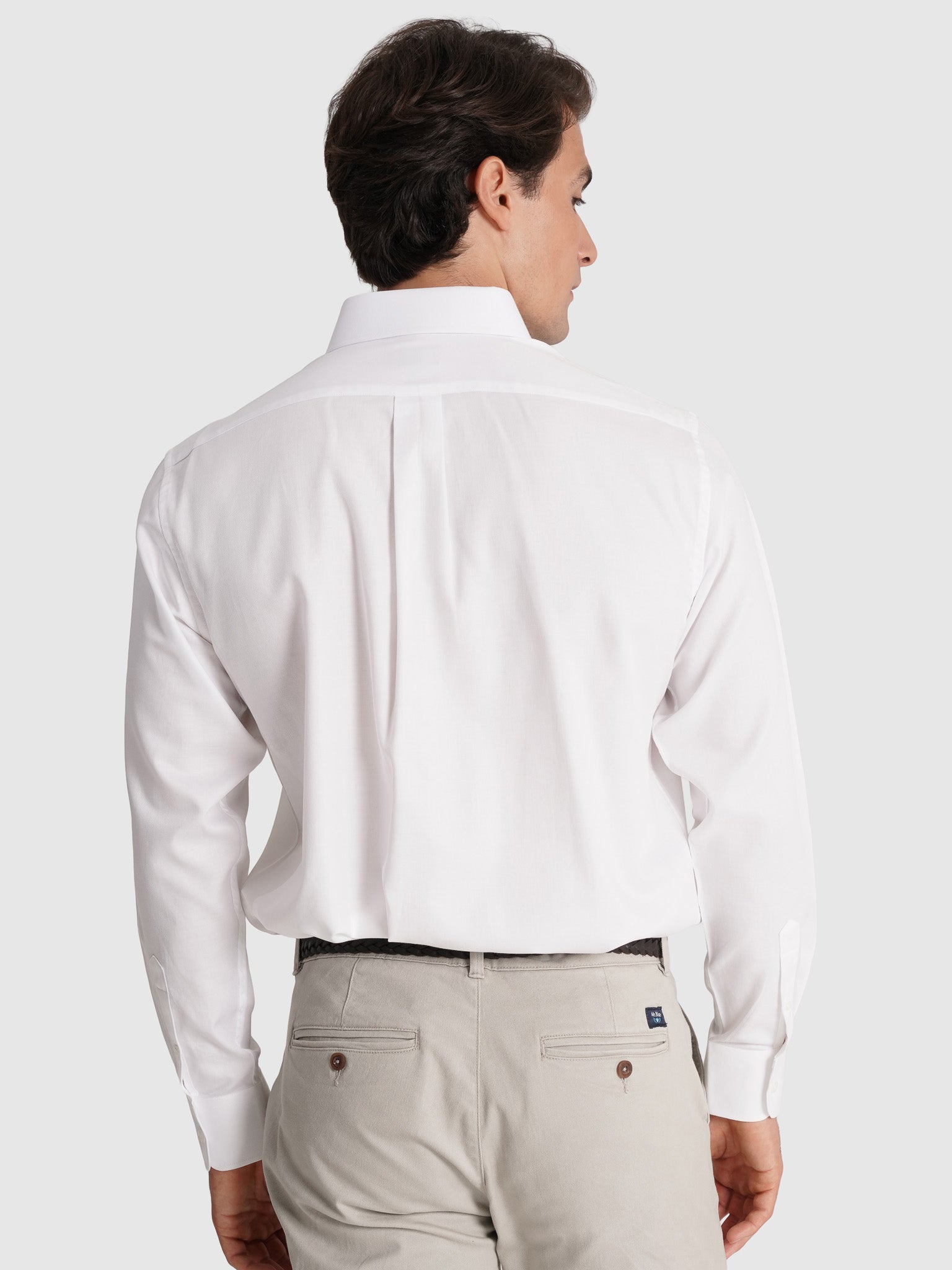 WHITE COTTON SHIRT LONG SLEEVE REGULAR FIT MR. BLUE