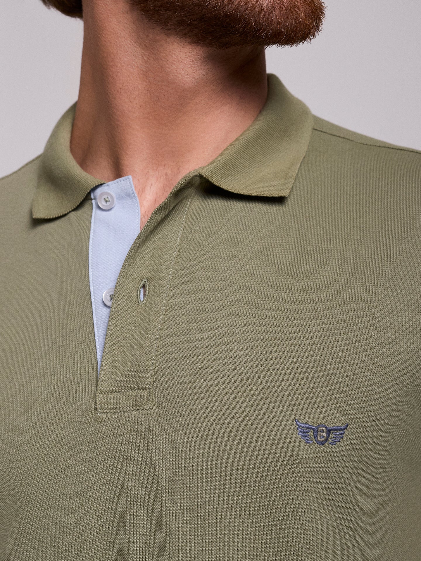 POLO VERDE MANGA CORTA REGULAR FIT MR. AZUL