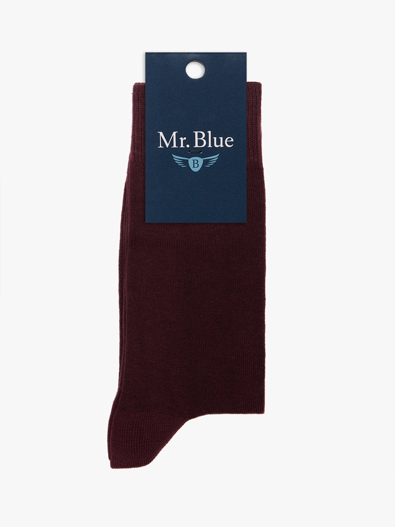 CALCETINES REGULAR FIT DE LANA BURDEOS MR. AZUL
