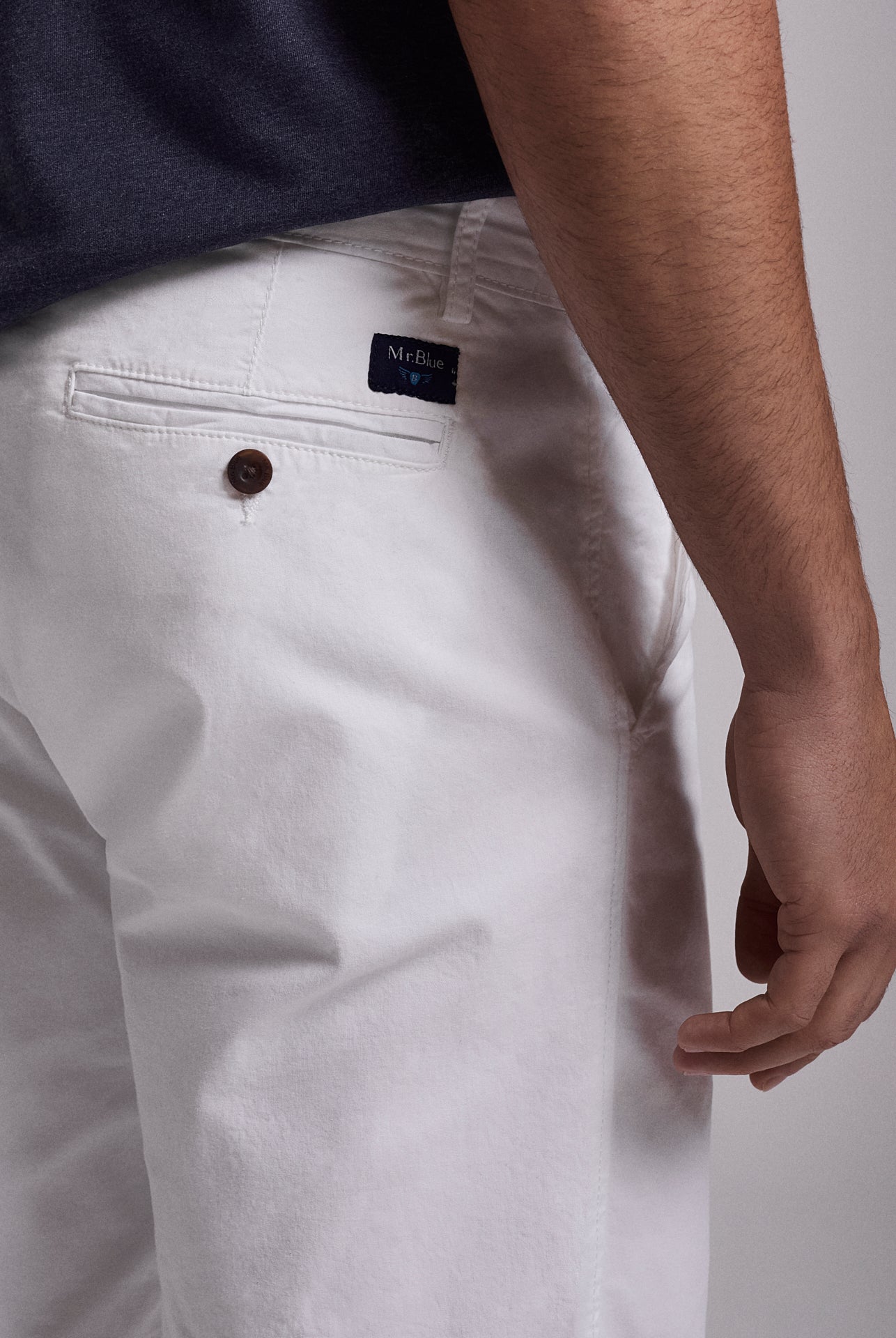 BERMUDA ALGODÃO BRANCOS REGULAR FIT MR. BLUE