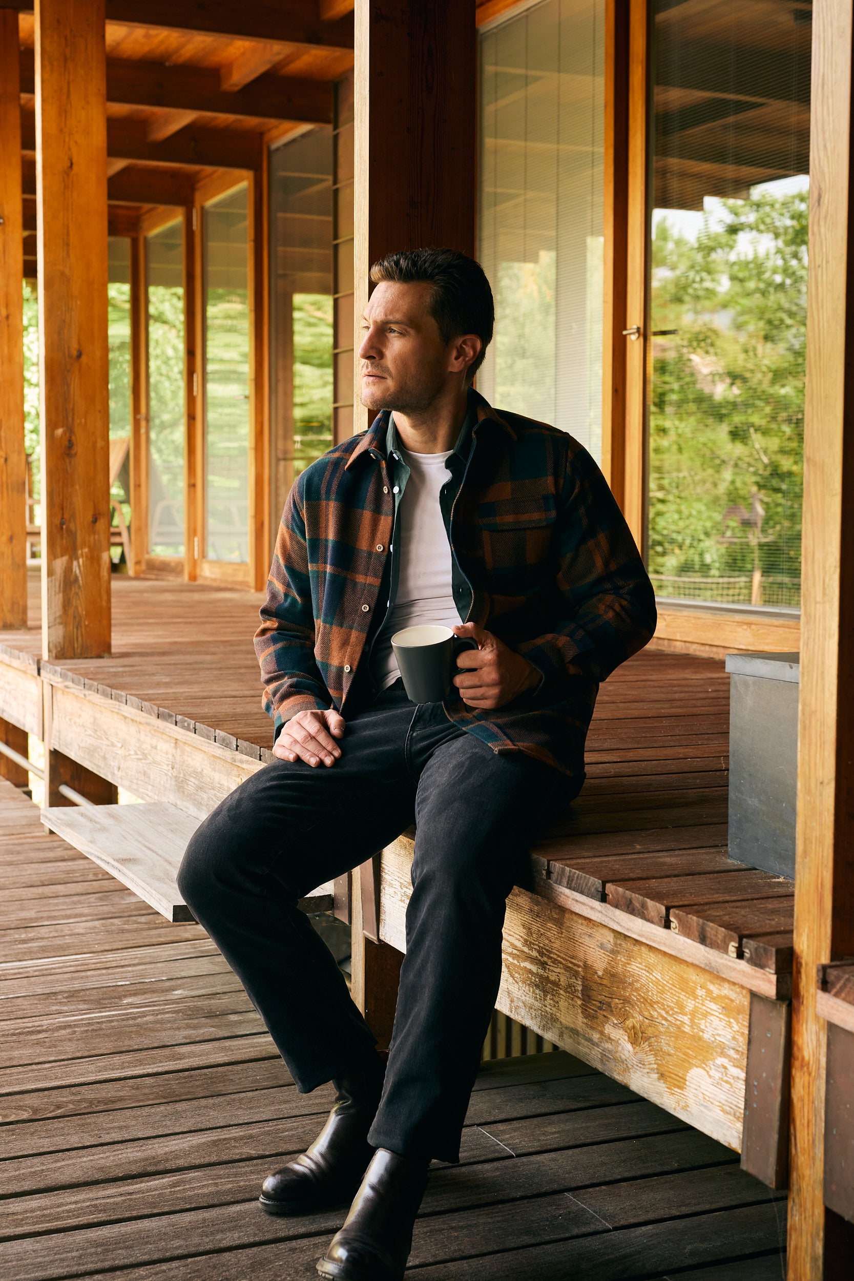 SOBRECAMISA LÃ CASTANHA MANGA COMPRIDA REGULAR FIT MR. BLUE