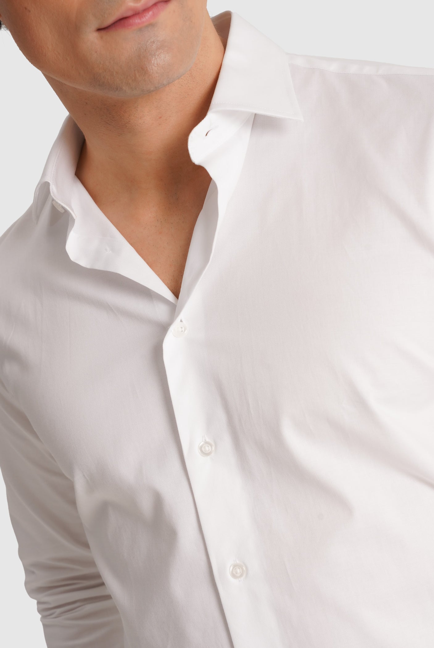 CAMISA TWILL BRANCA MANGA COMPRIDA CLASSIC FIT MR. BLUE