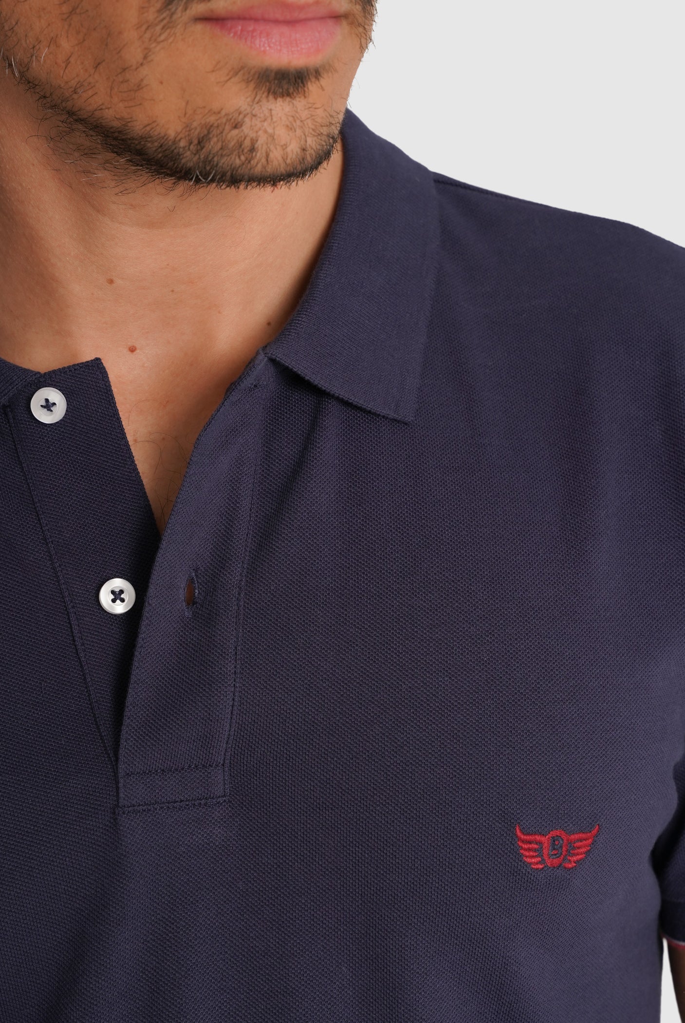 POLO PIQUET AZUL MANGA CURTA REGULAR FIT MR. BLUE