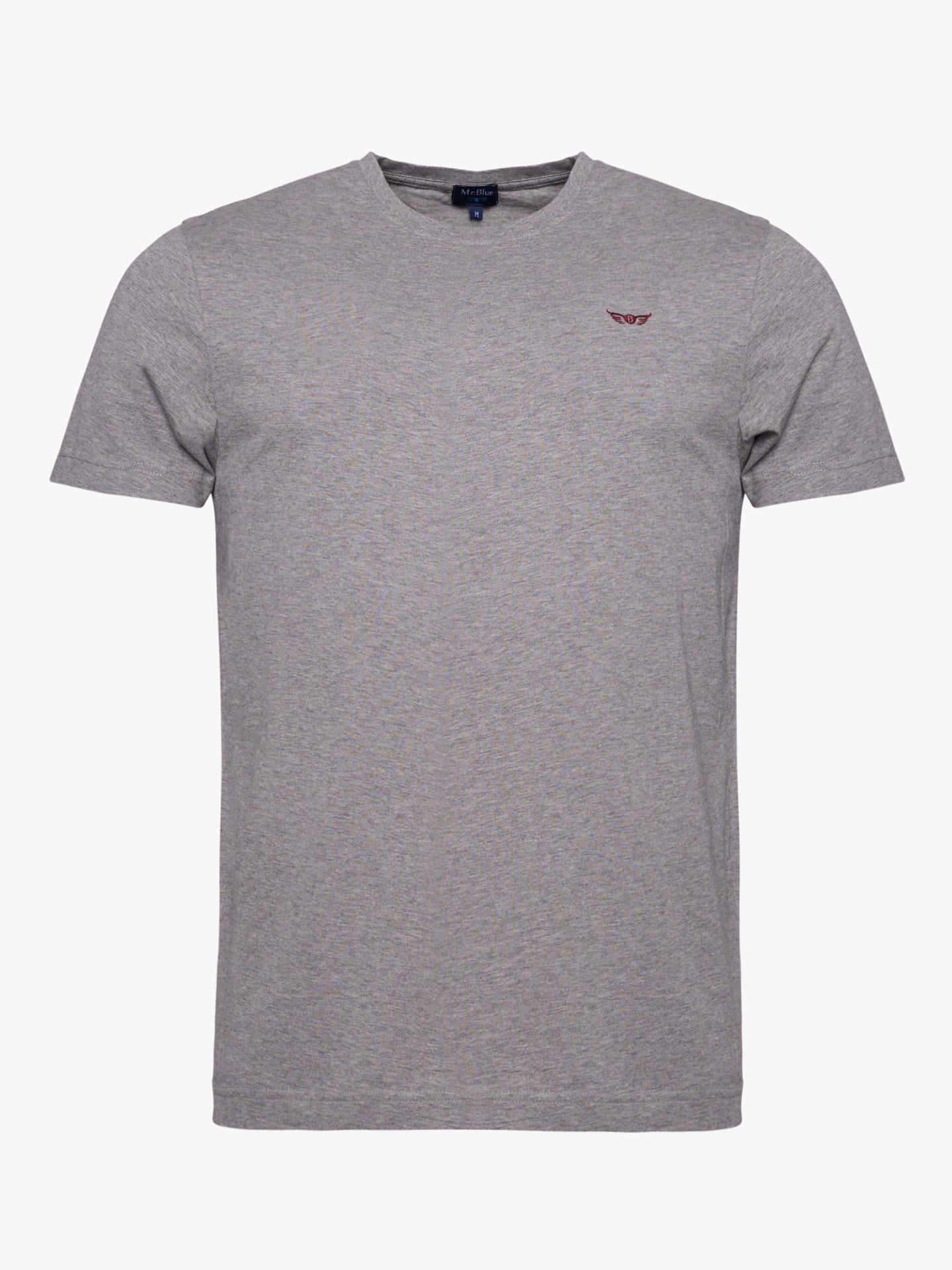 CAMISETA ALGODÓN GRIS MANGA CORTA REGULAR FIT MR. AZUL