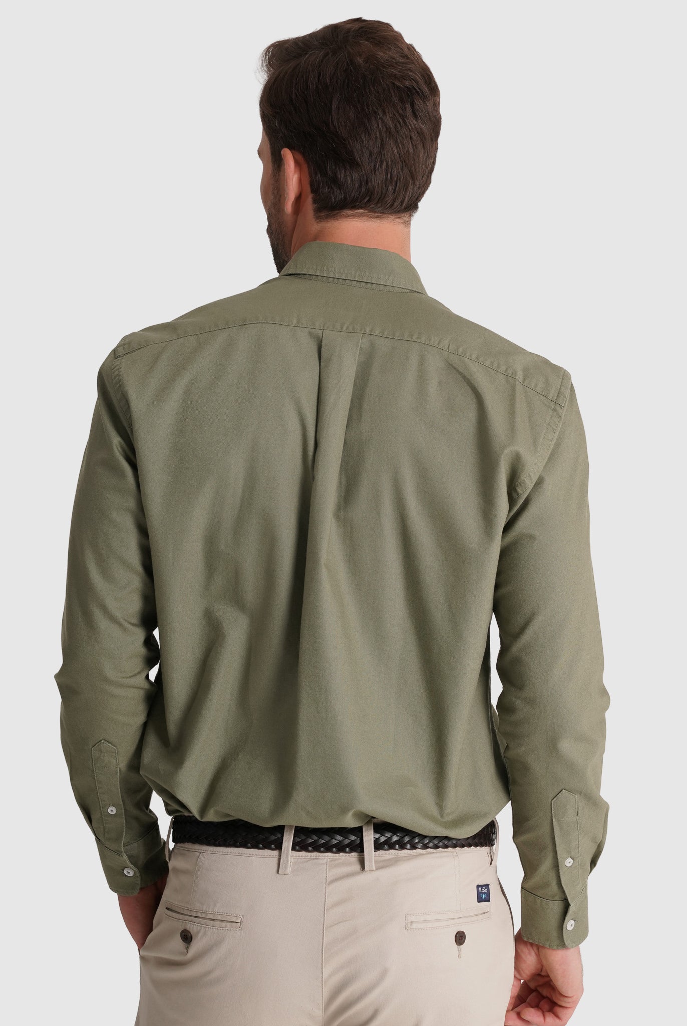 Camisa Algodão Verde Manga Comprida Regular Fit Mr. Blue