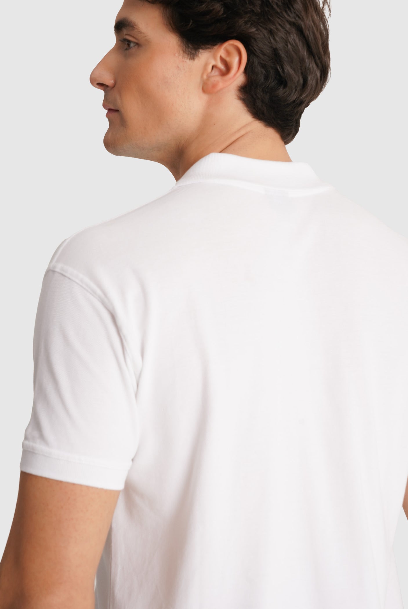 POLO PIQUET BRANCO MANGA CURTA REGULAR FIT MR. BLUE