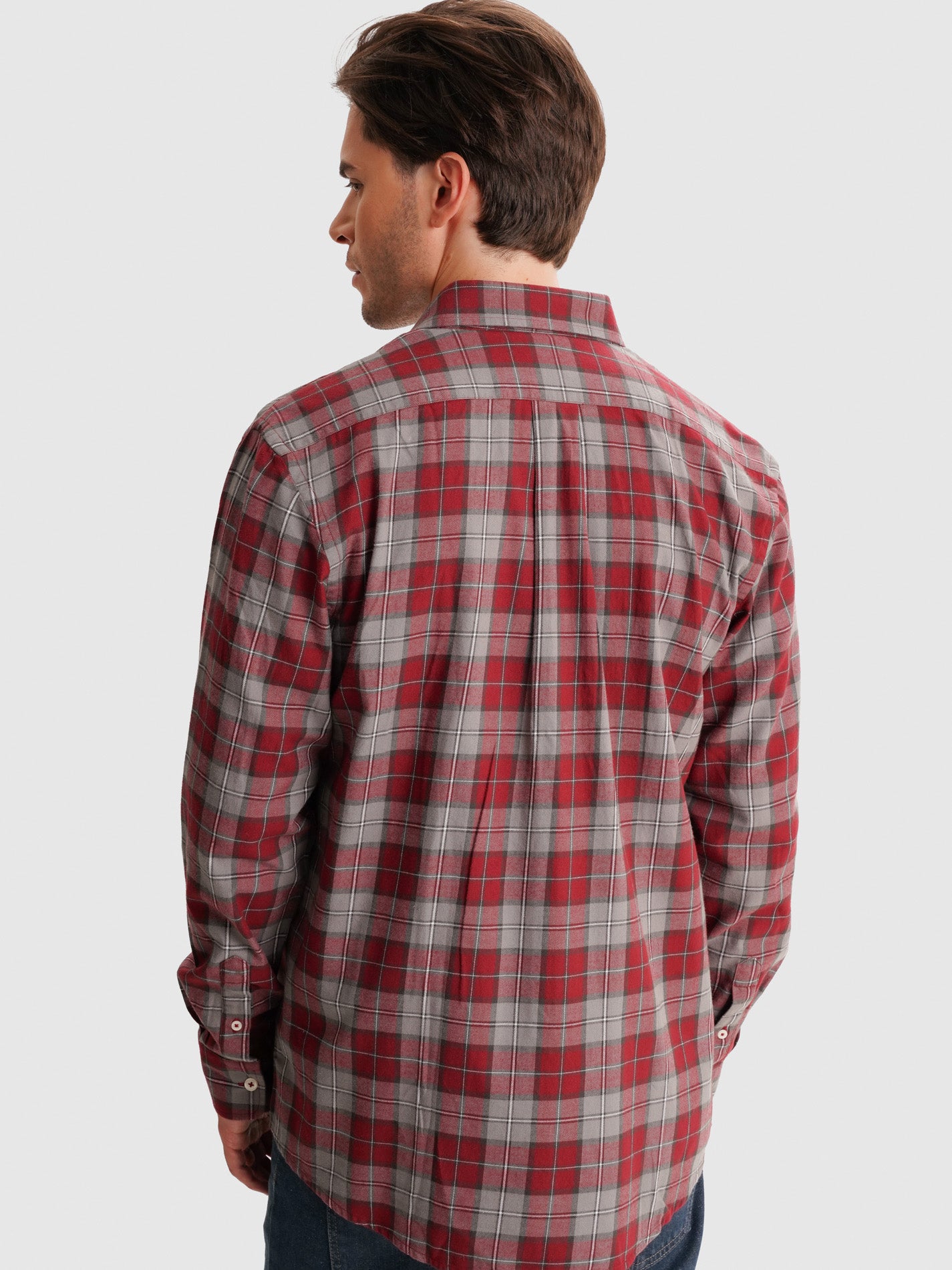 RED REGULAR FLANNEL FLANNEL SHIRT REGULAR FIT MR. BLUE