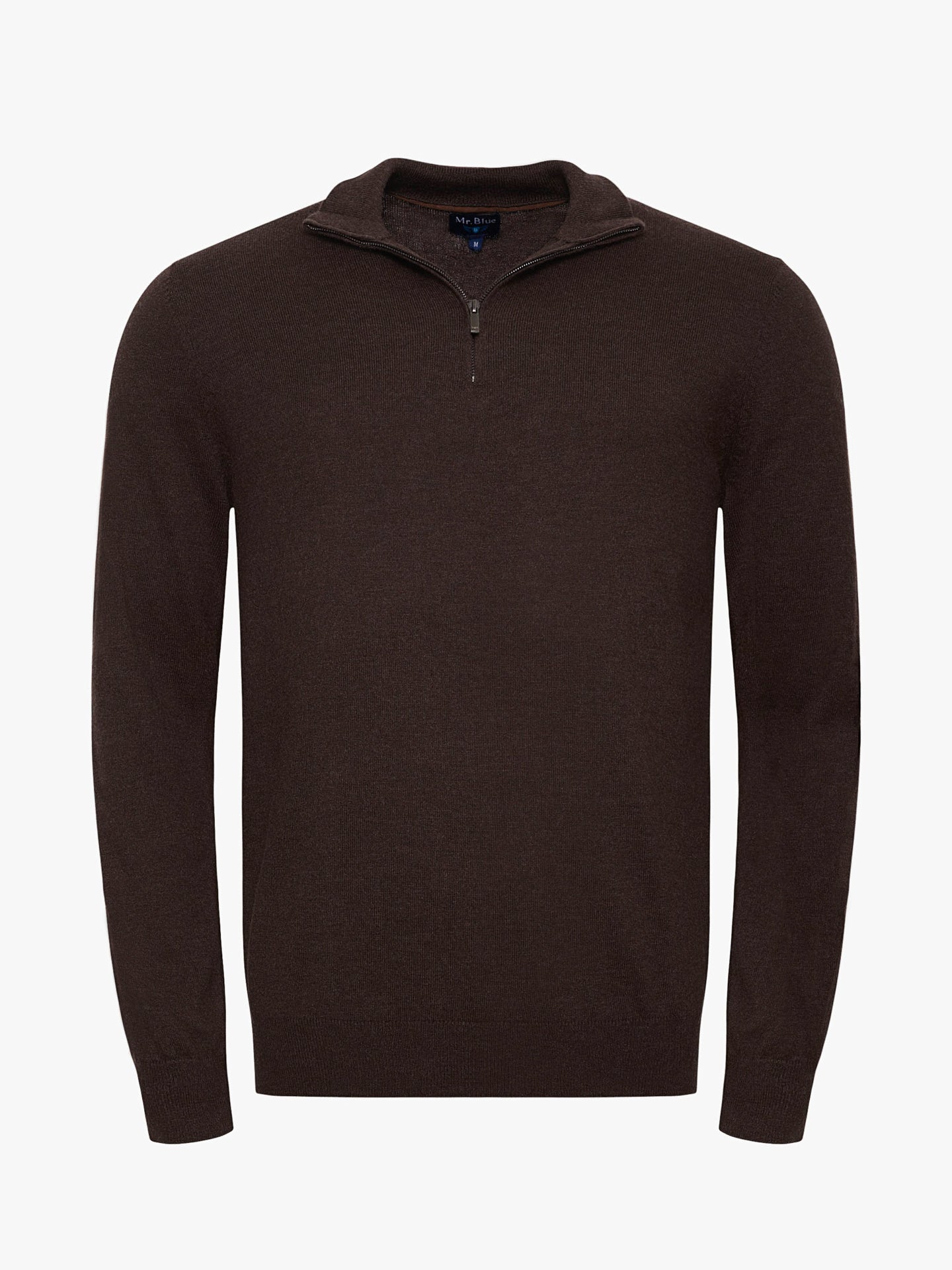JERSEY FINO MARRÓN CON CODERAS MR REGULAR FIT. AZUL