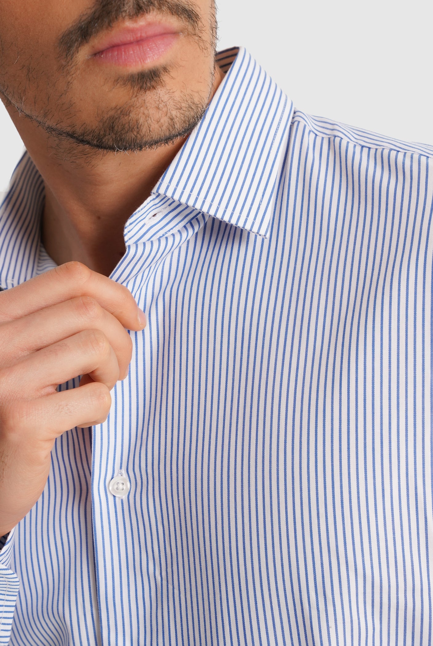 CAMISA TWILL AZUL MANGA COMPRIDA CLASSIC FIT MR. BLUE