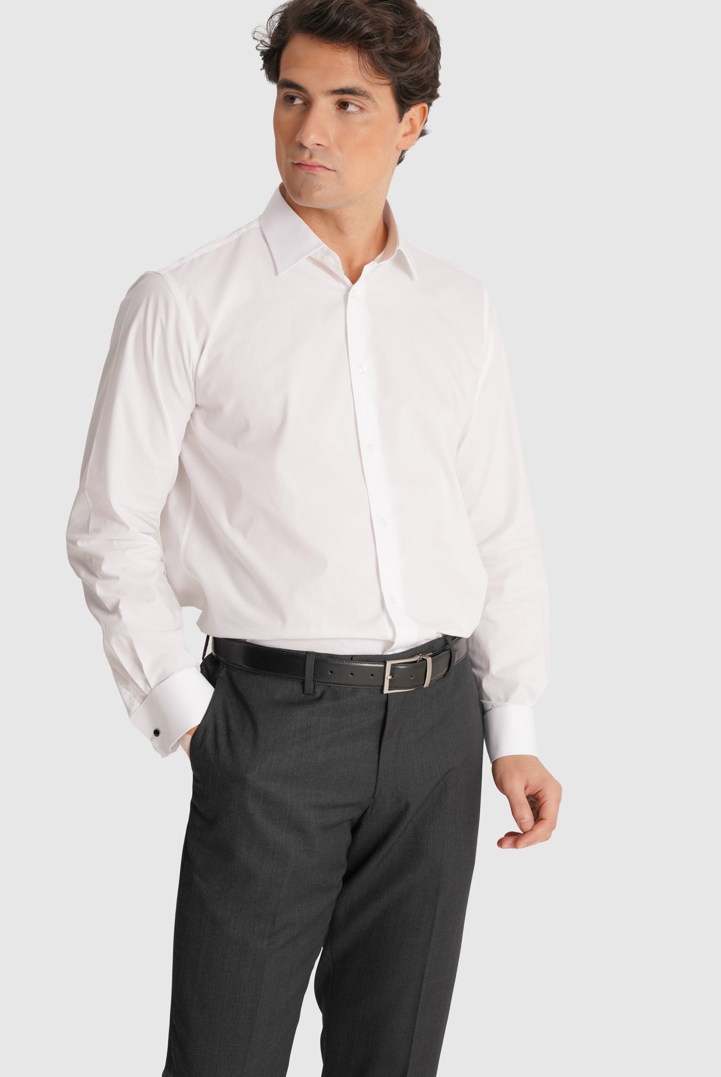 CAMISA POPELINE BRANCA MANGA COMPRIDA CLASSIC FIT MR. BLUE