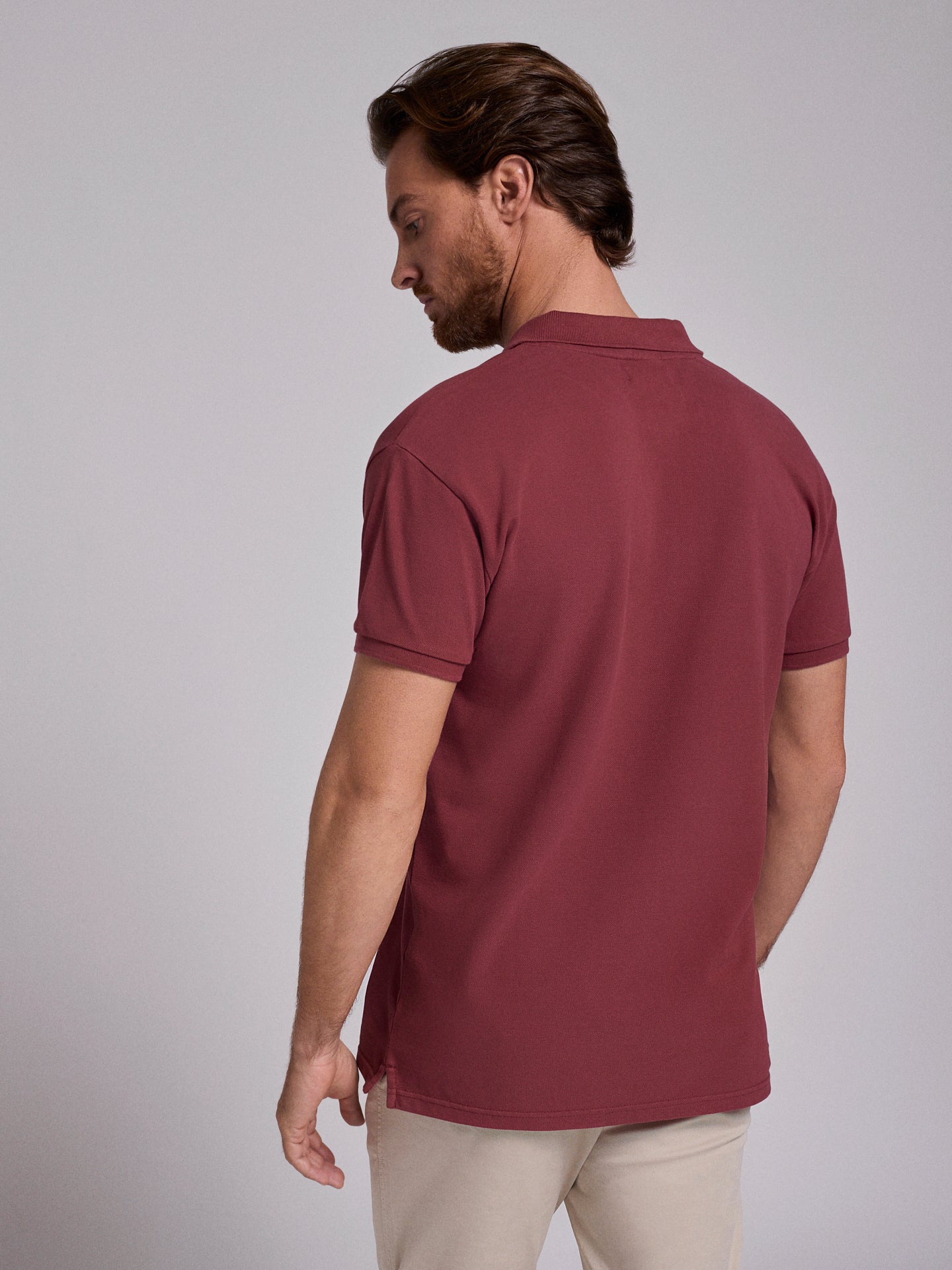 POLO DE ALGODÓN ROJO MANGA CORTA REGULAR FIT MARK BELLUCCI