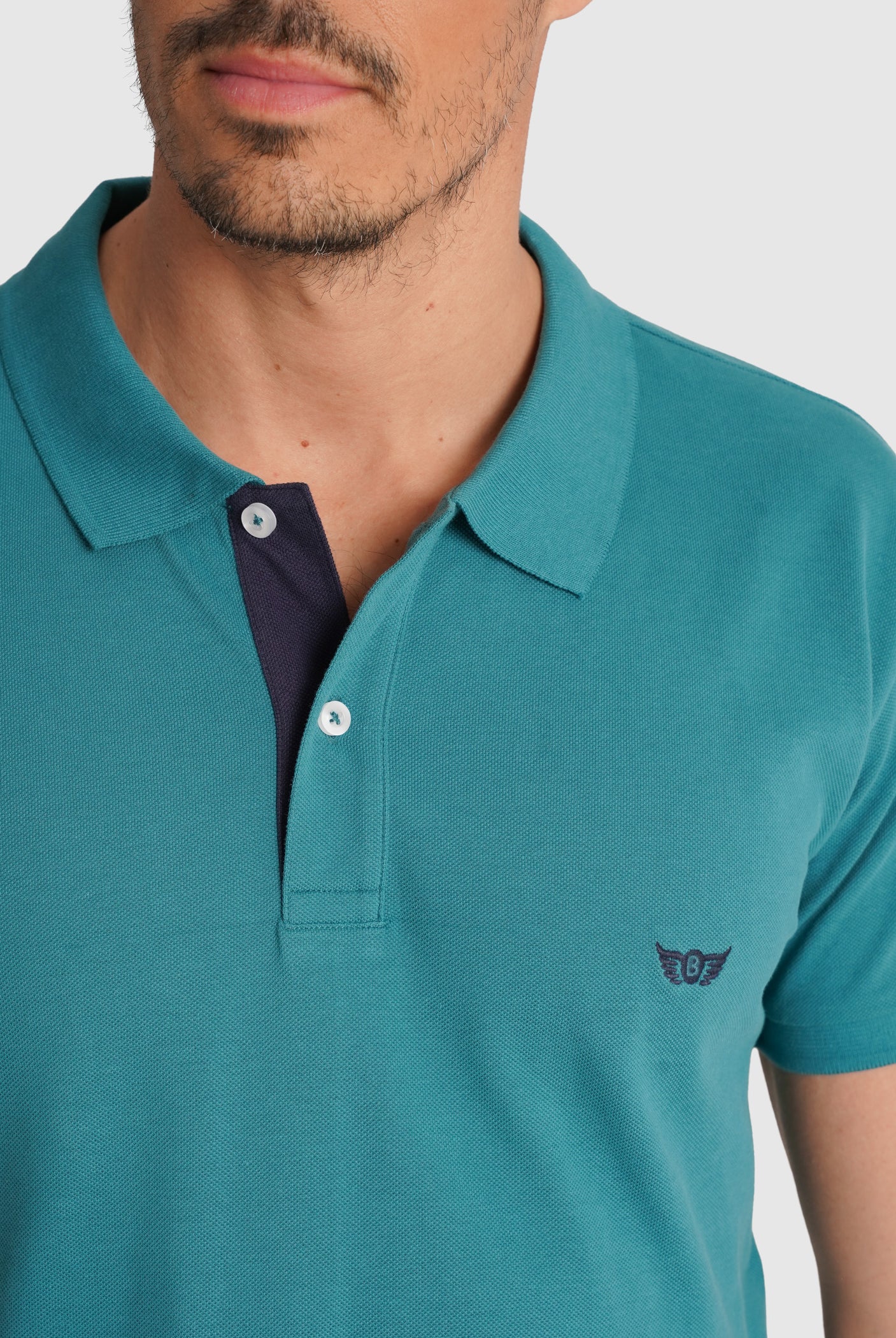 POLO PIQUET VERDE MANGA CURTA REGULAR FIT MR. BLUE