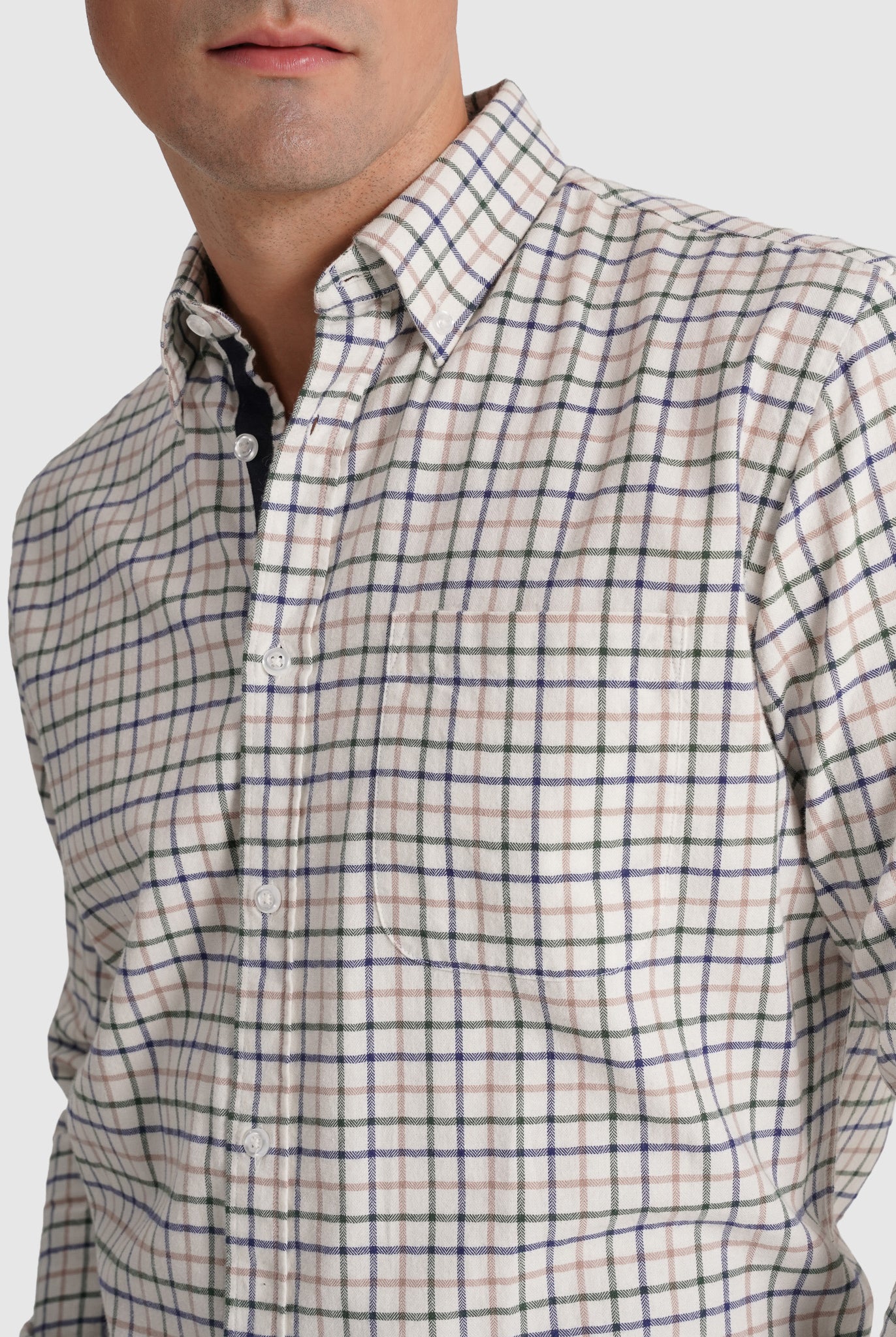 Camisa Algodão Azul Manga Comprida Regular Fit Mr. Blue