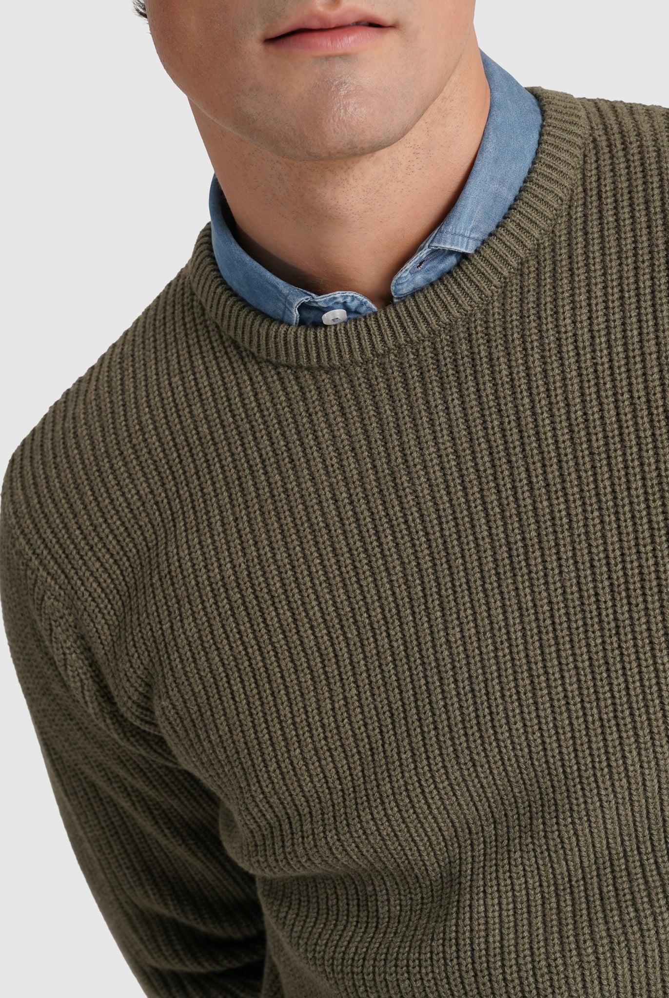 Pullover Algodão Verde Manga Comprida Regular Fit Mr. Blue