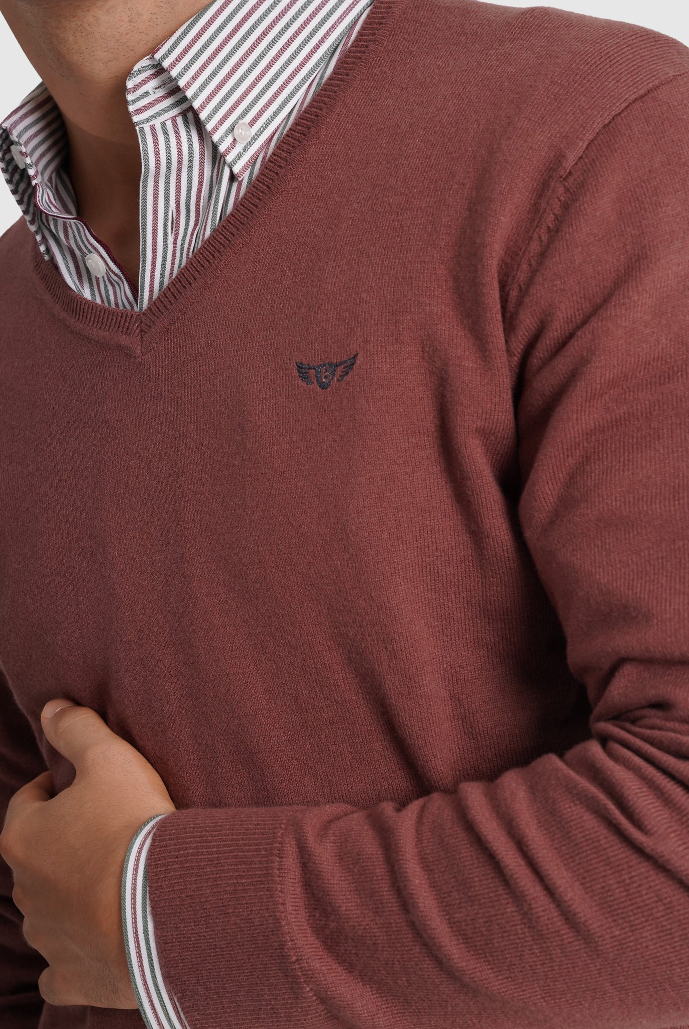 Pullover Lã Vermelho Manga Comprida Regular Fit Mr. Blue