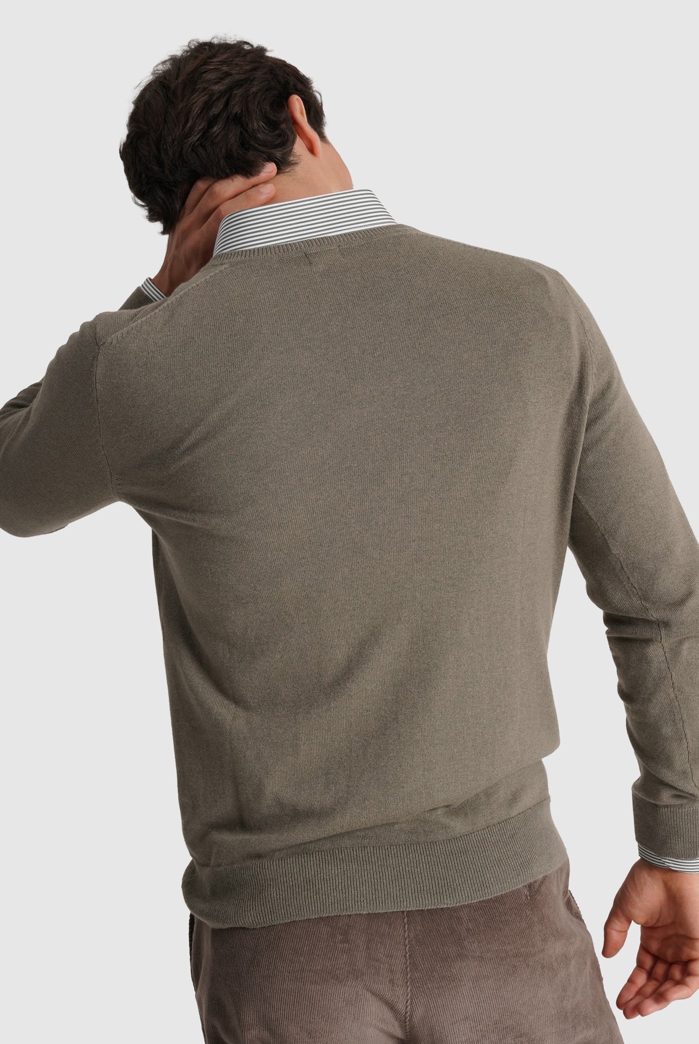 Pullover Lã Verde Manga Comprida Regular Fit Mr. Blue