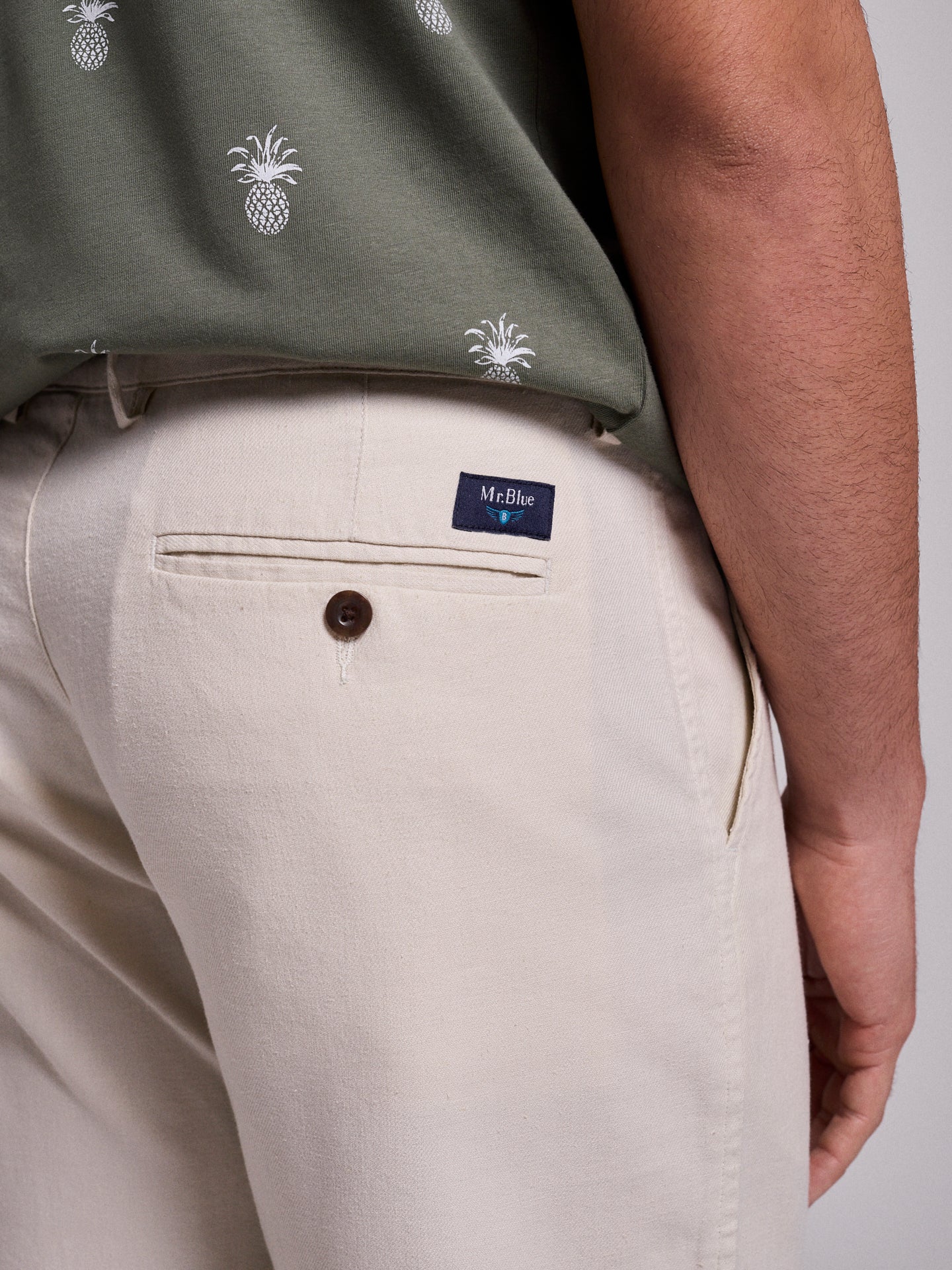 BEIGE LINEN REGULAR FIT MR. BLUE