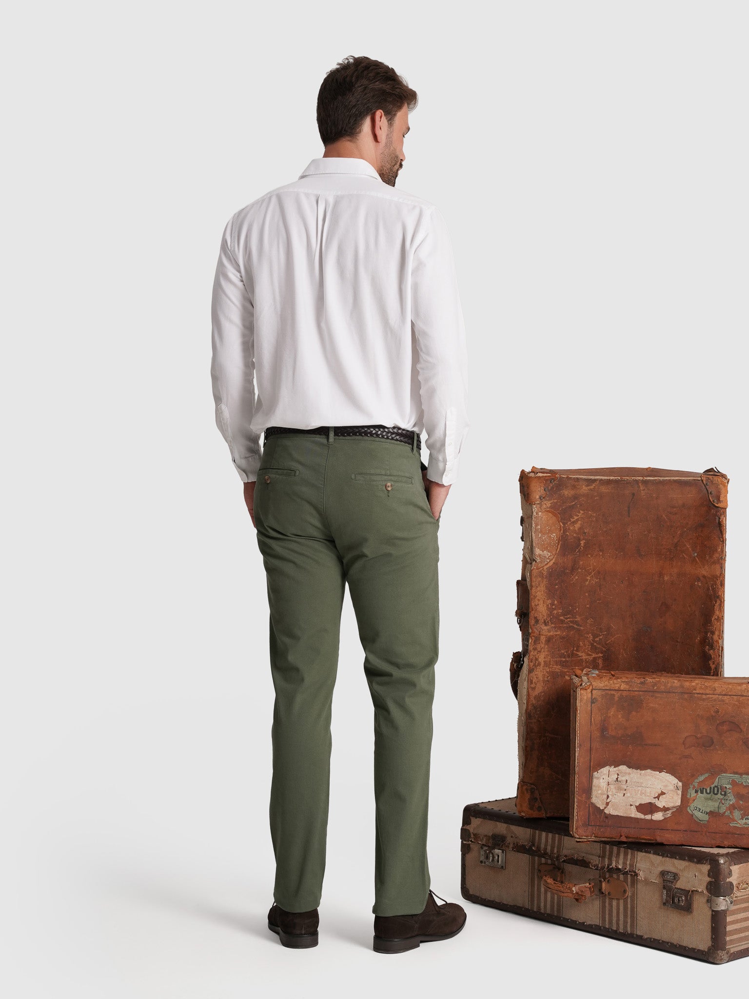 PANTALÓN REGULAR FIT VERDE MARK BELLUCCI