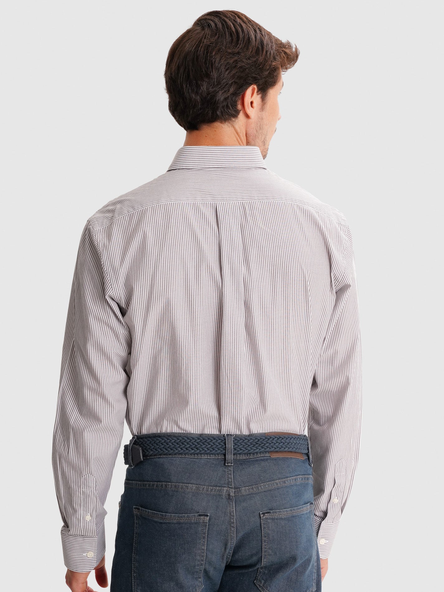 GRAY REGULAR FIT MR SHIRT. BLUE