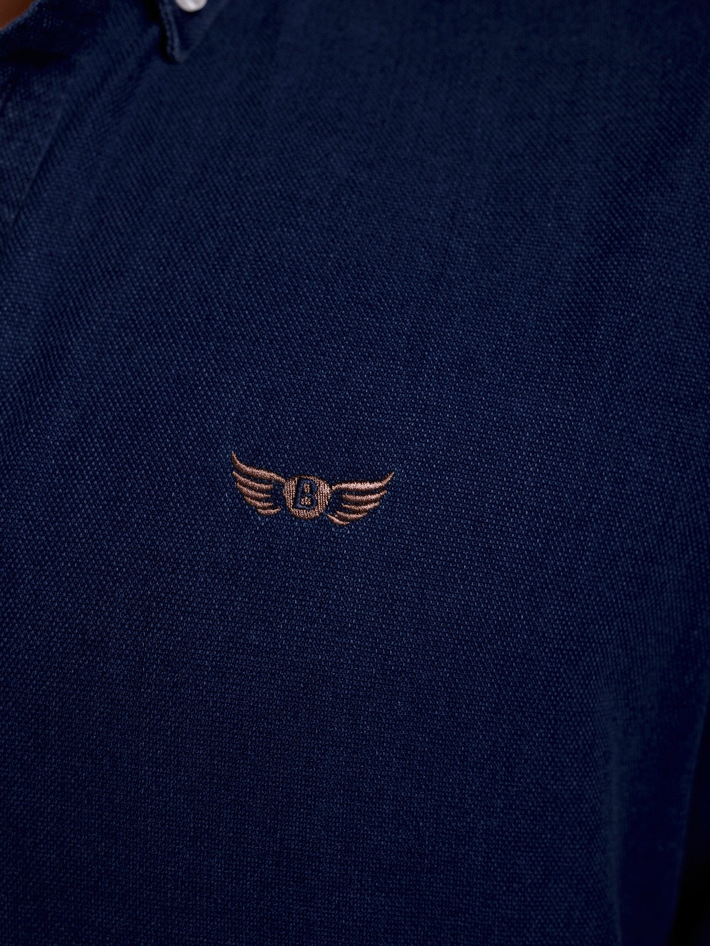 Camisa Algodão Azul Manga Comprida Regular Fit Mr. Blue