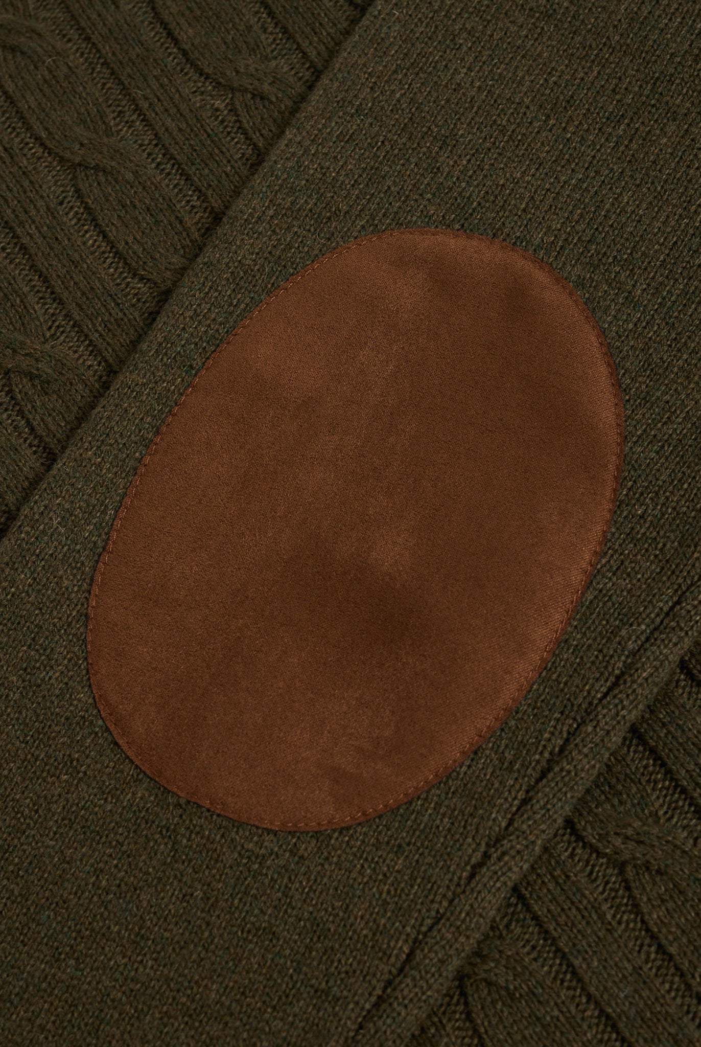 Pullover Lã Verde Com Cotoveleira Regular Fit Mr. Blue