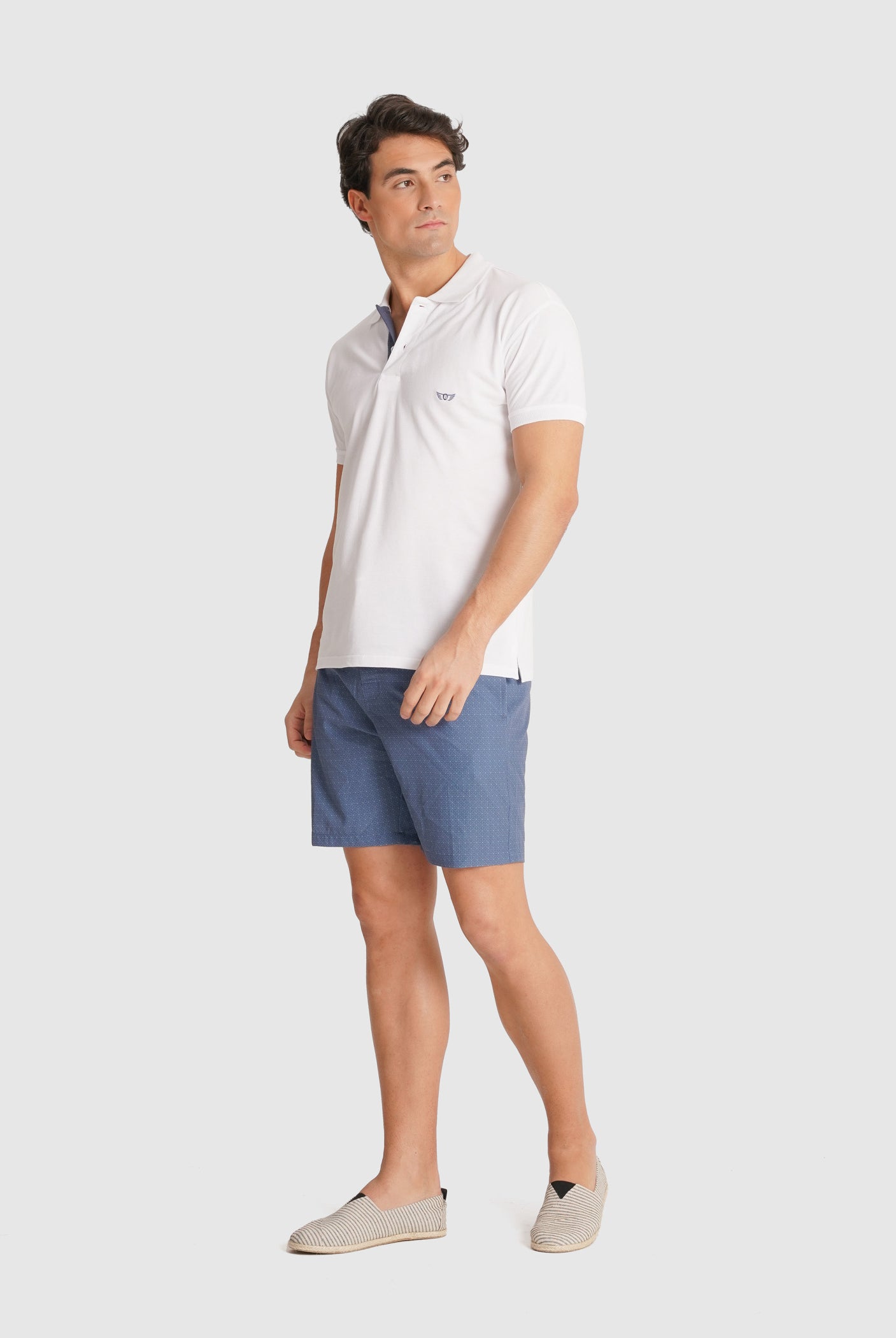 POLO PIQUET BRANCO MANGA CURTA REGULAR FIT MR. BLUE
