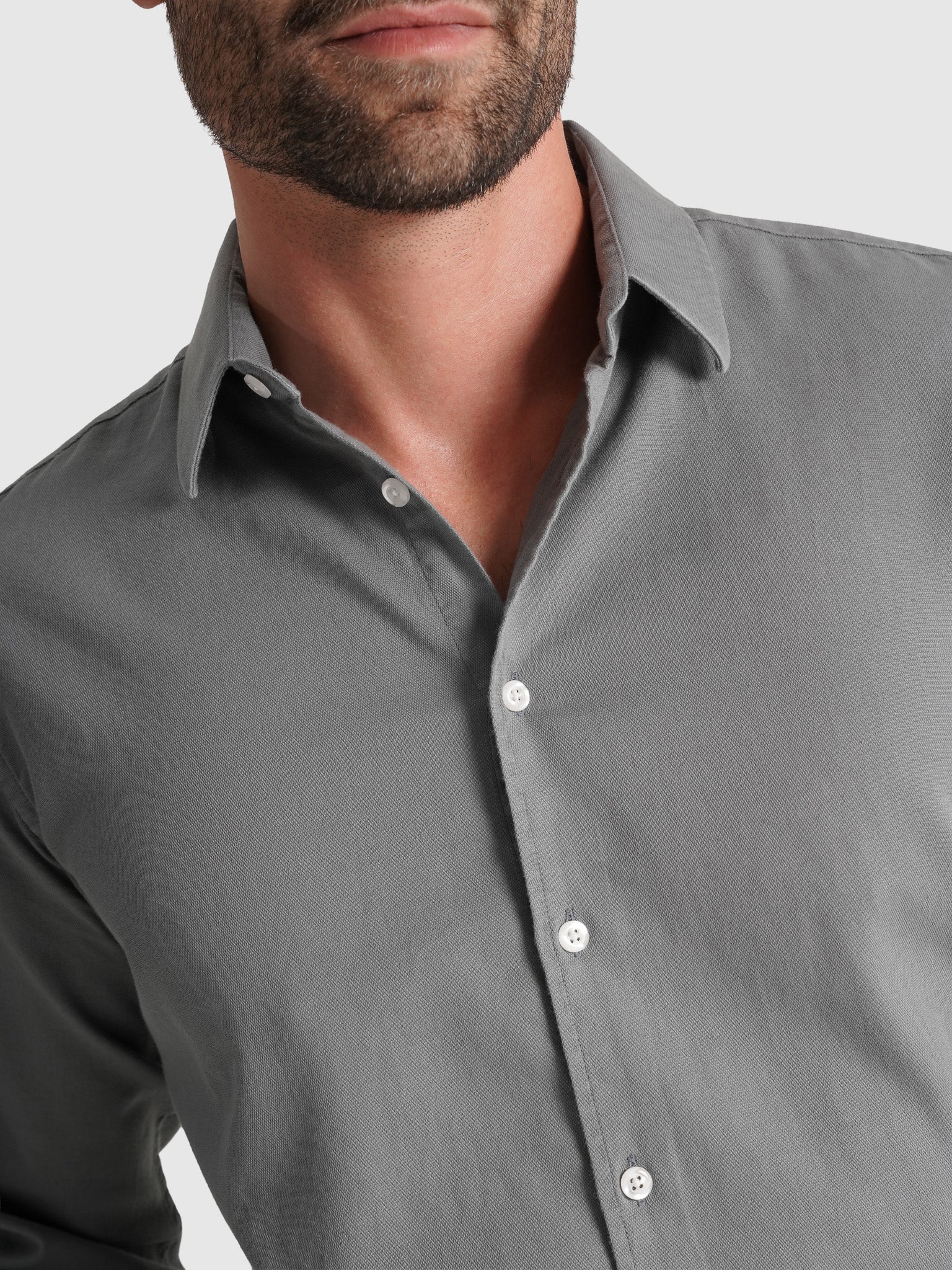 CAMISA ALGODÓN VERDE MANGA LARGA REGULAR FIT MARK BELLUCCI