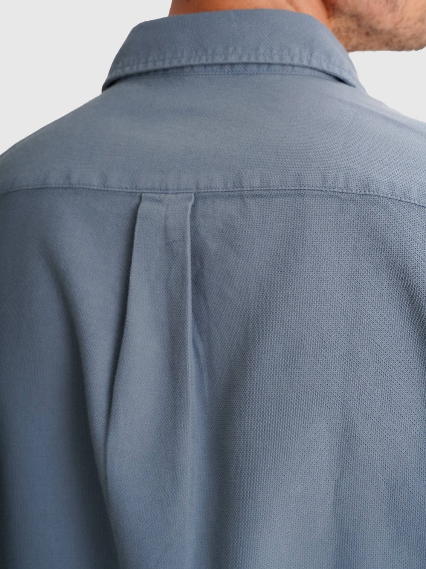 AJUSTE A MEDIDA MR. CAMISA DE ALGODÓN AZUL. AZUL