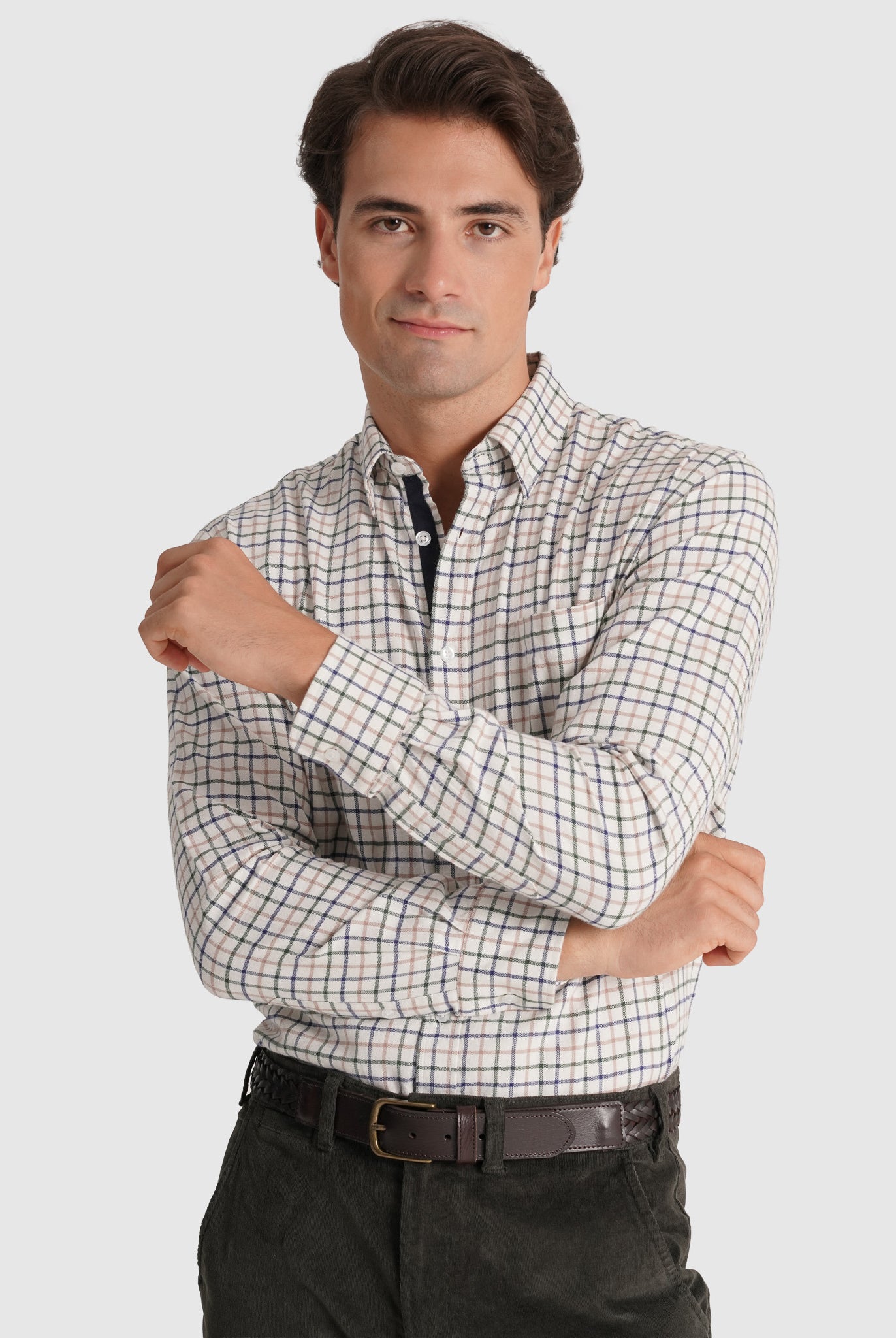 Camisa Algodão Azul Manga Comprida Regular Fit Mr. Blue