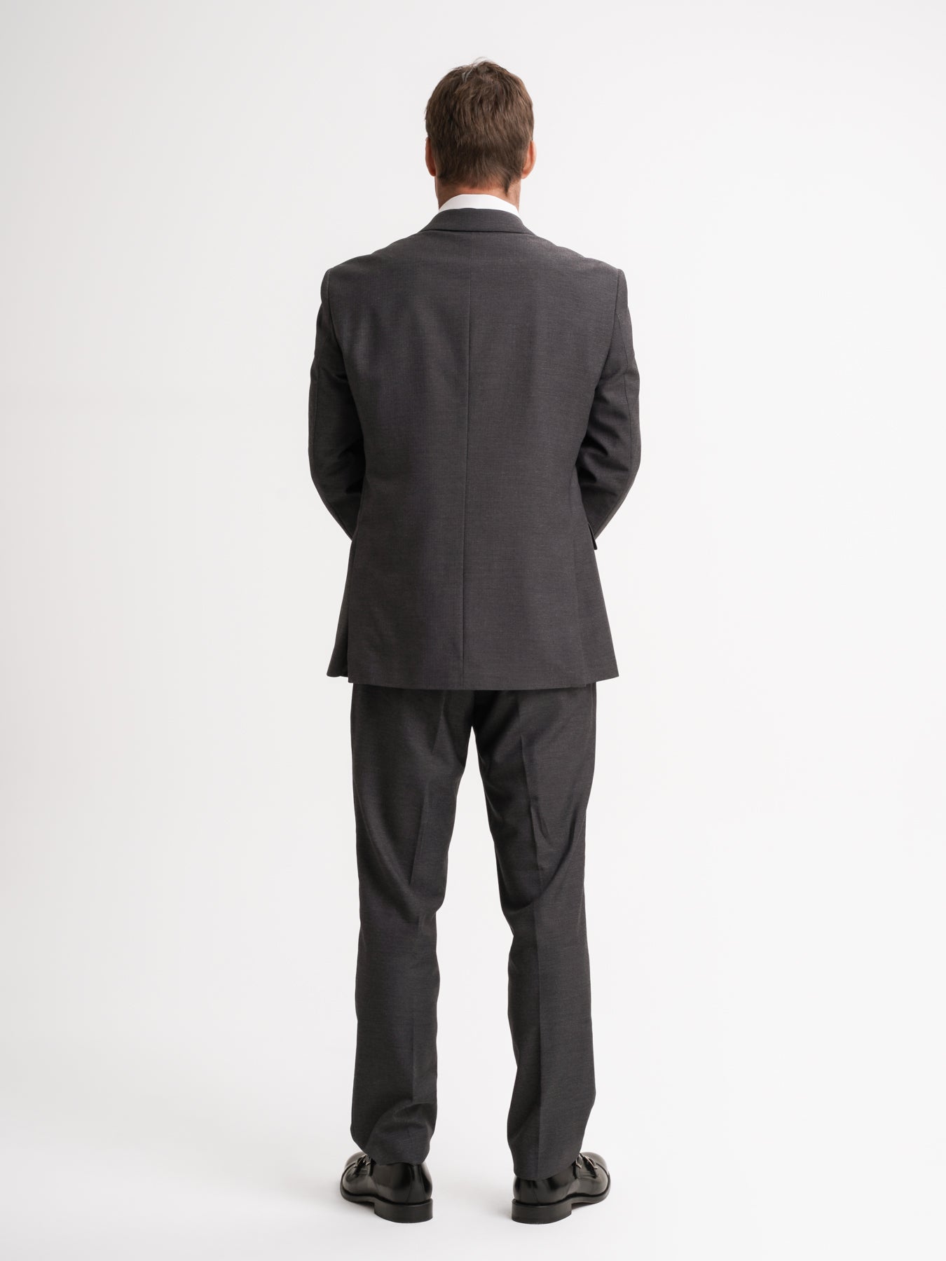 Gray Suit With Plain Mr. Blue