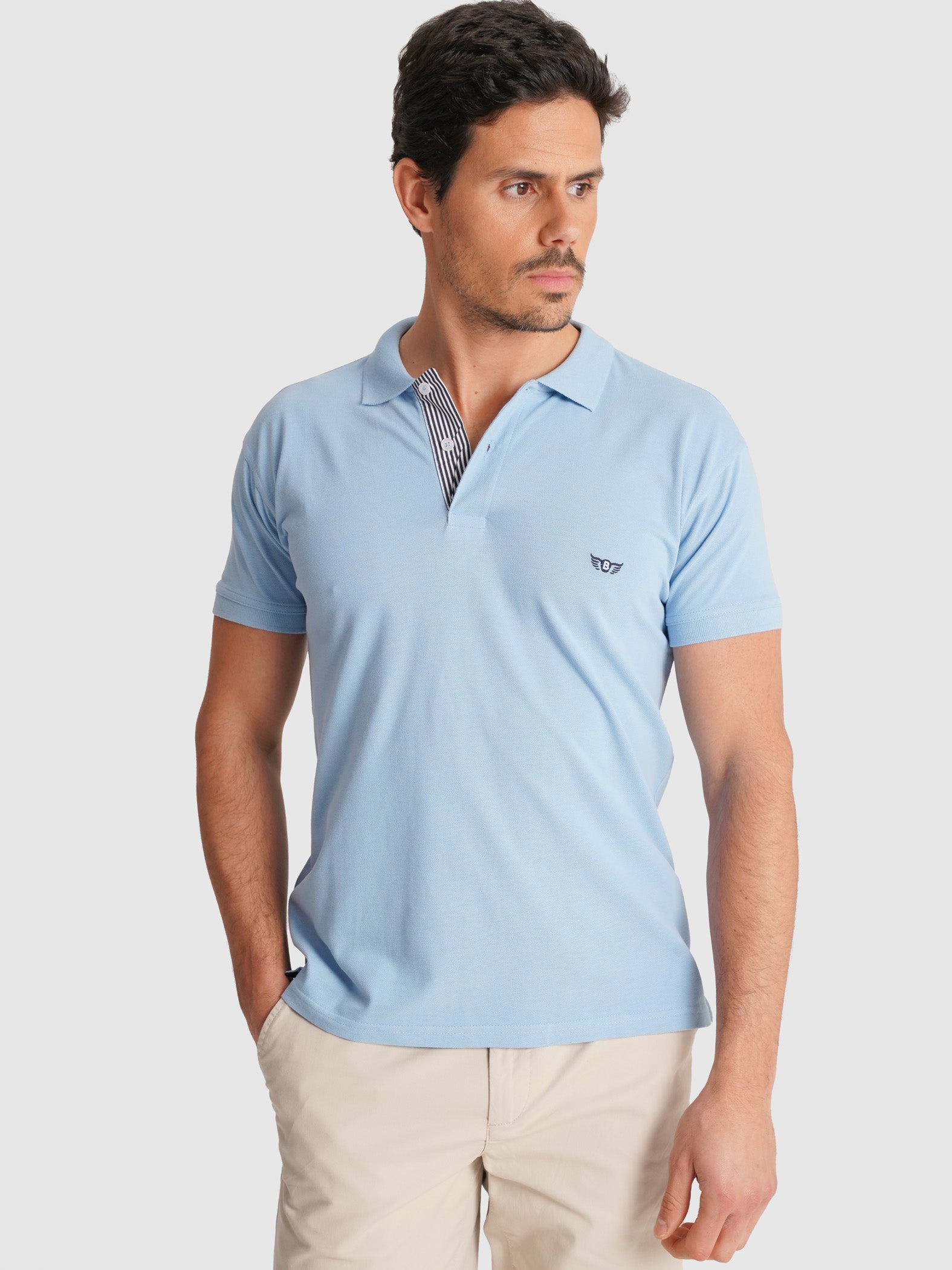 POLO AZUL MANGA CURTA REGULAR FIT MR. BLUE