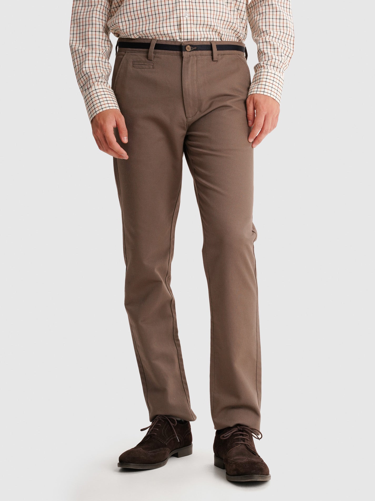 PANTALÓN ESTRUCTURA VERDE SLIM FIT MR. AZUL