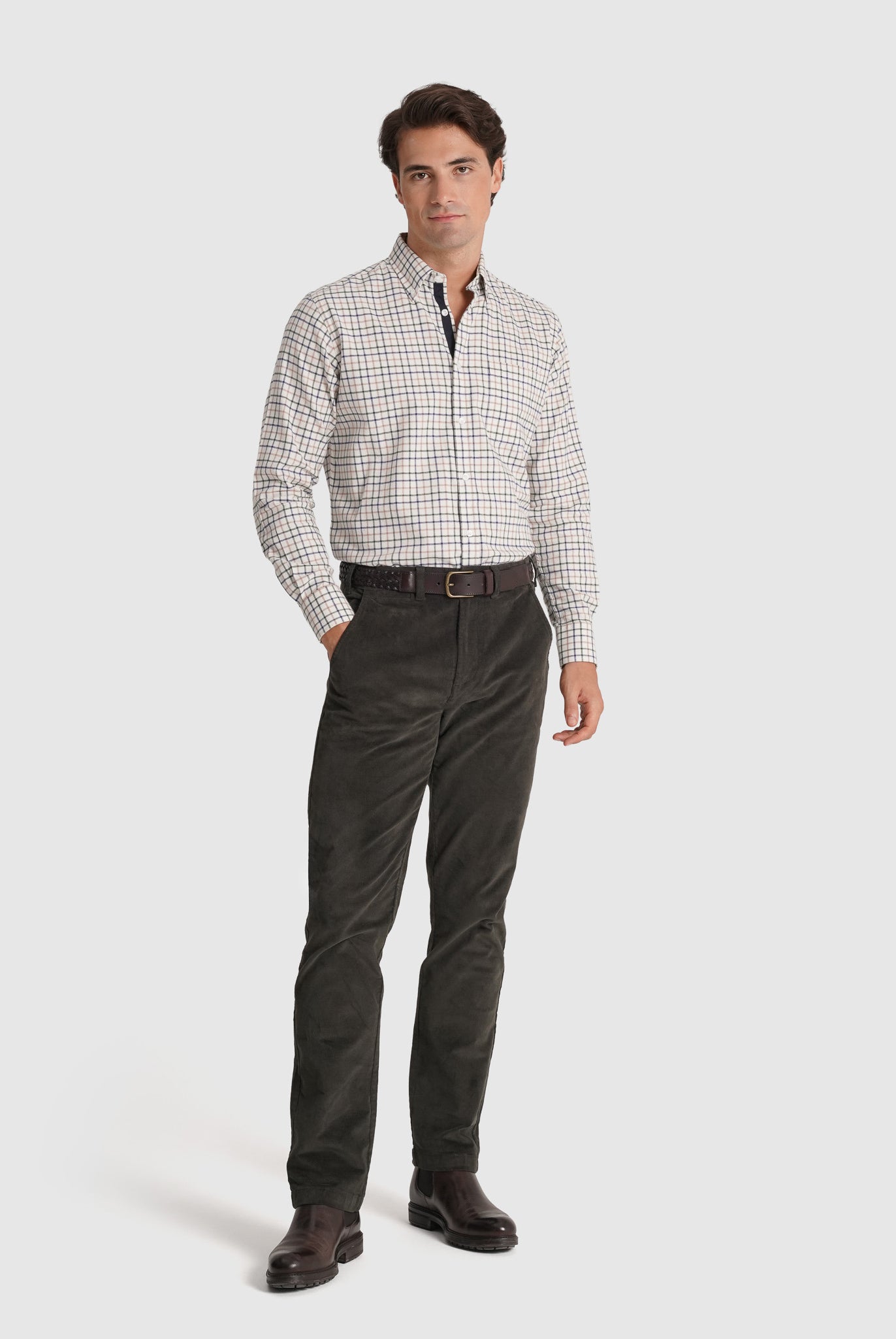 Camisa Algodão Azul Manga Comprida Regular Fit Mr. Blue