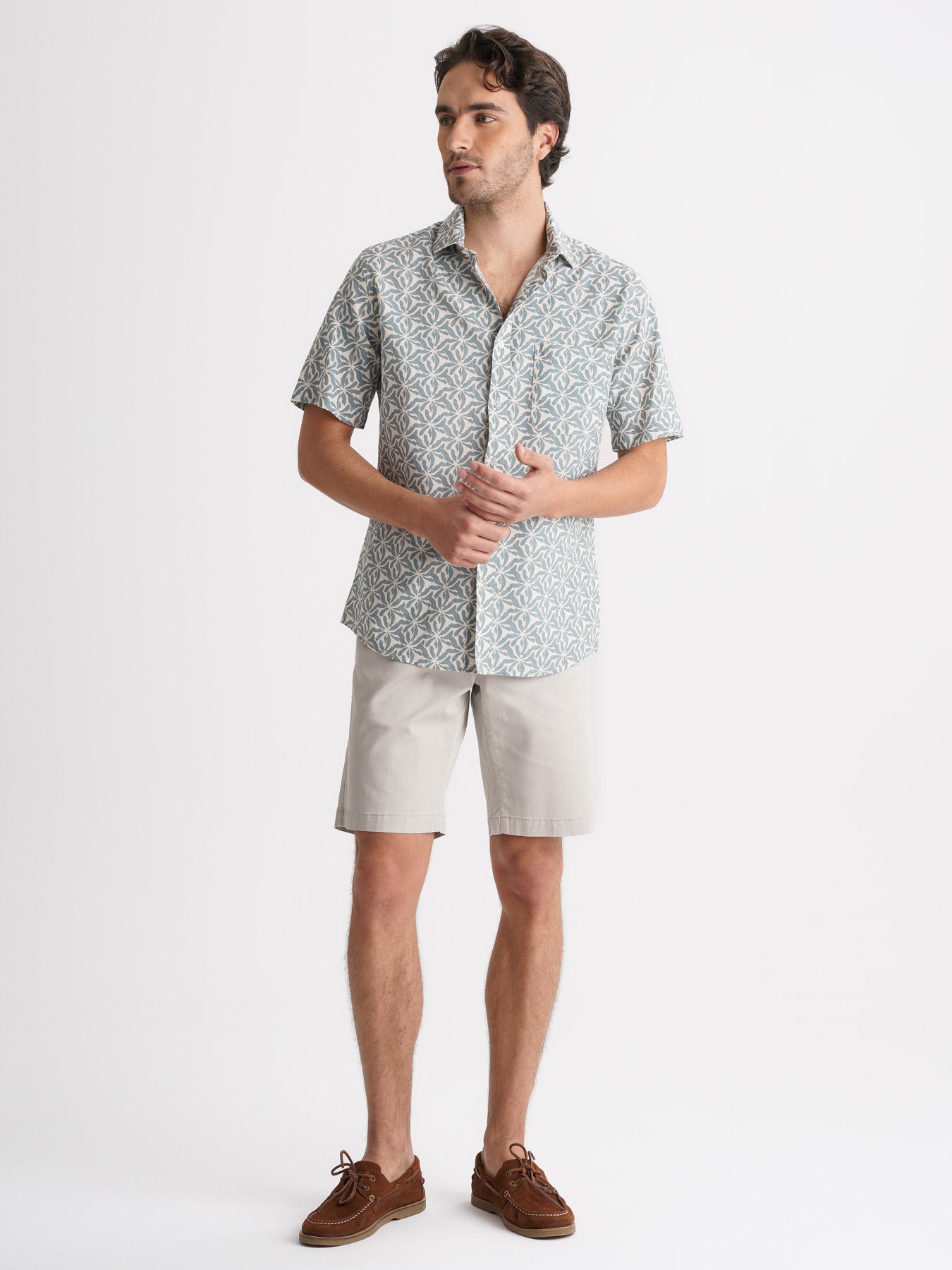 Regular Fit Blue Linen Shirt Mr. Blue