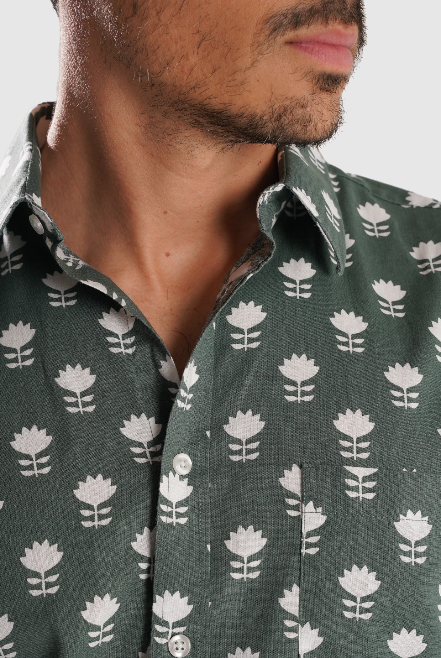 CAMISA VERDE MANGA CURTA REGULAR FIT MR. BLUE