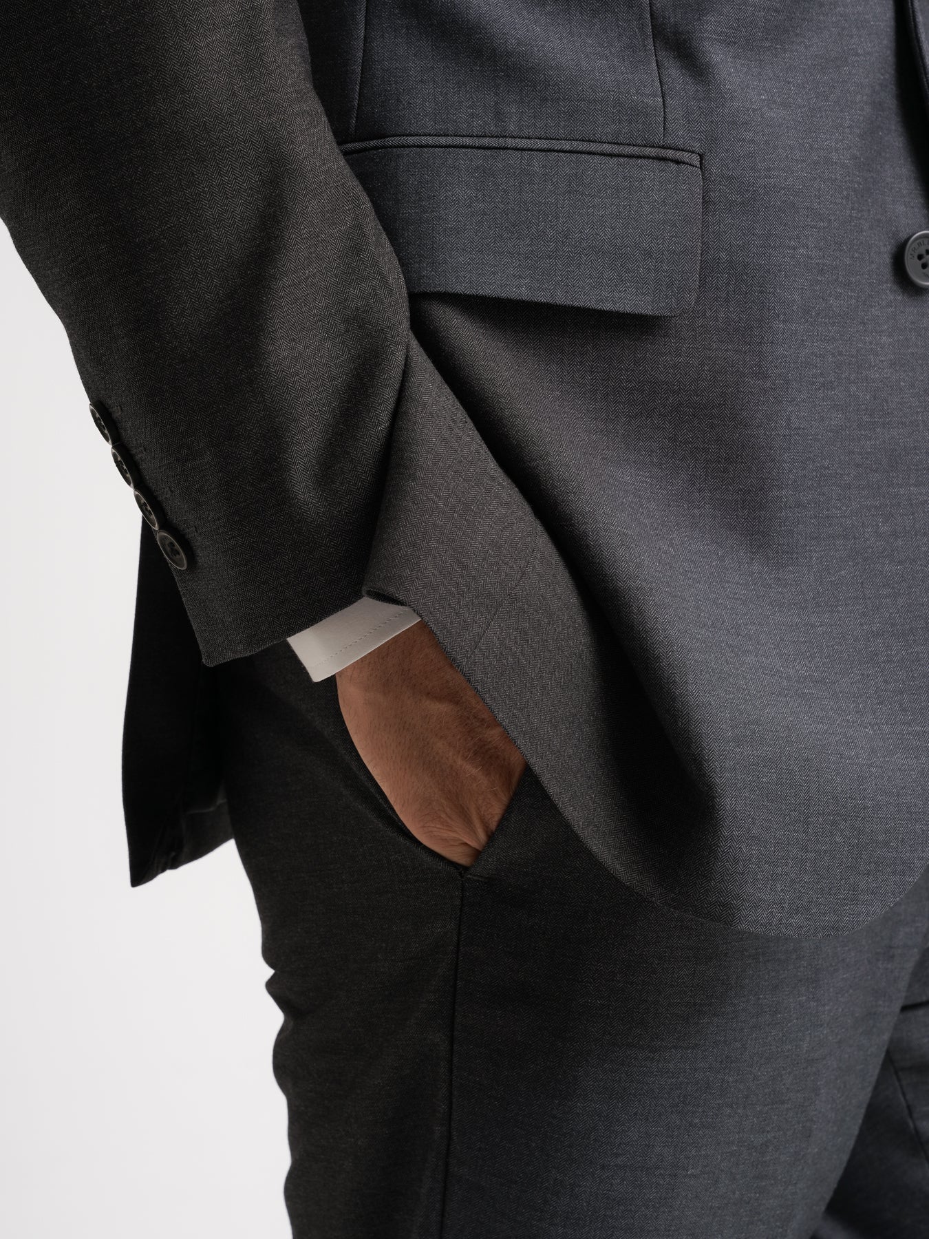 Gray Suit With Plain Mr. Blue
