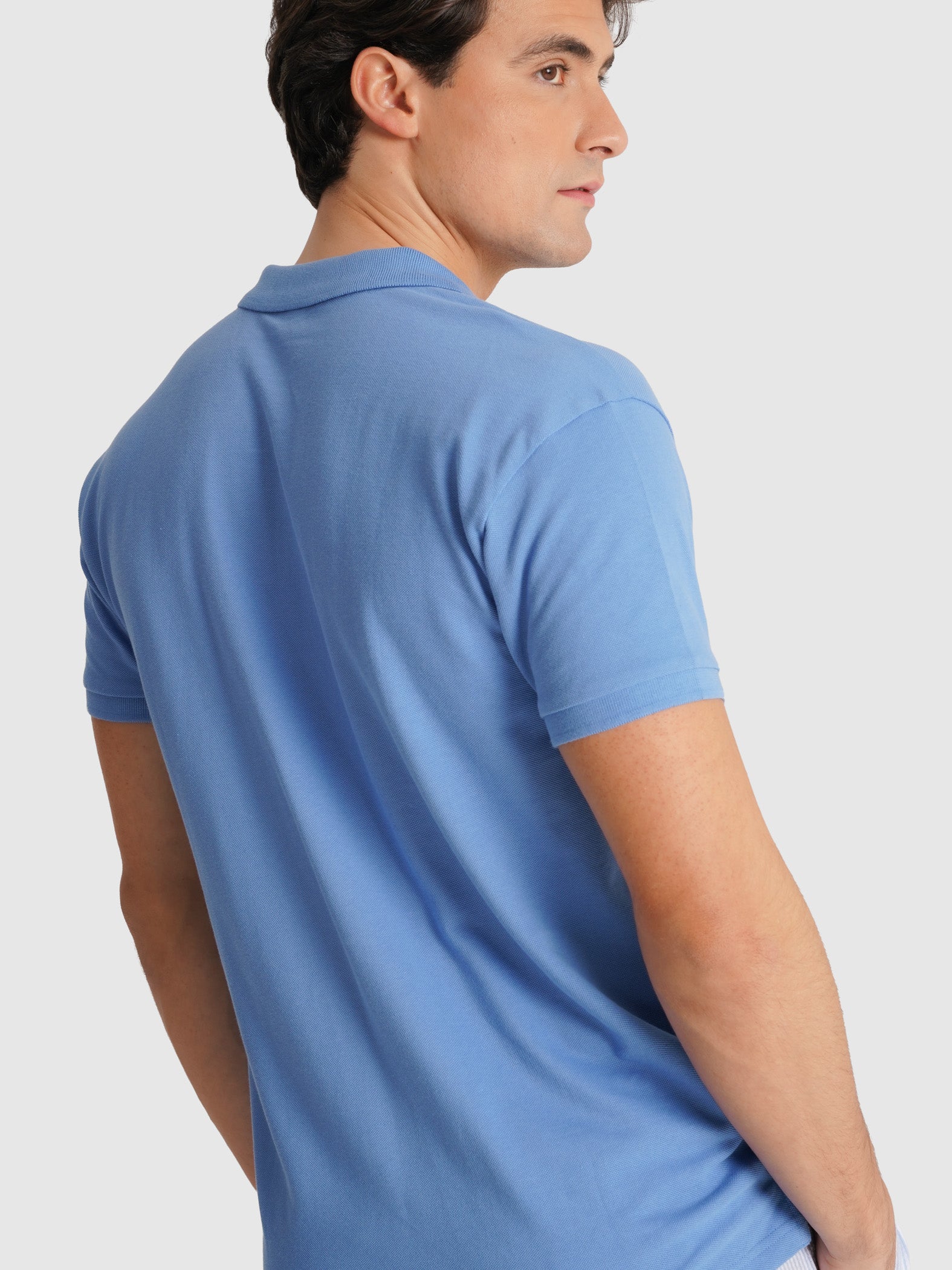 POLO PIQUET AZUL MANGA CURTA REGULAR FIT MR. BLUE