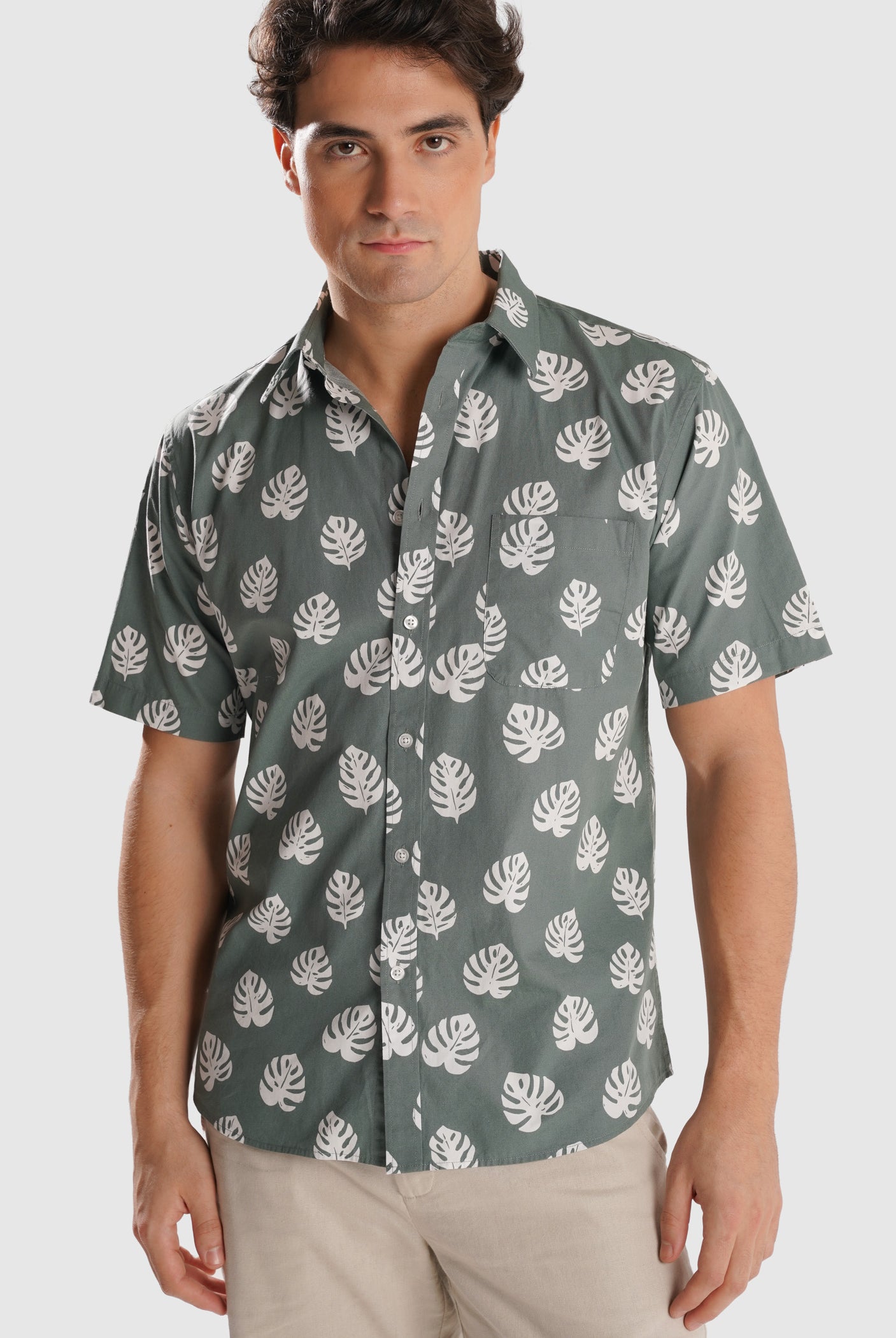 CAMISA VERDE MANGA CURTA REGULAR FIT MR. BLUE