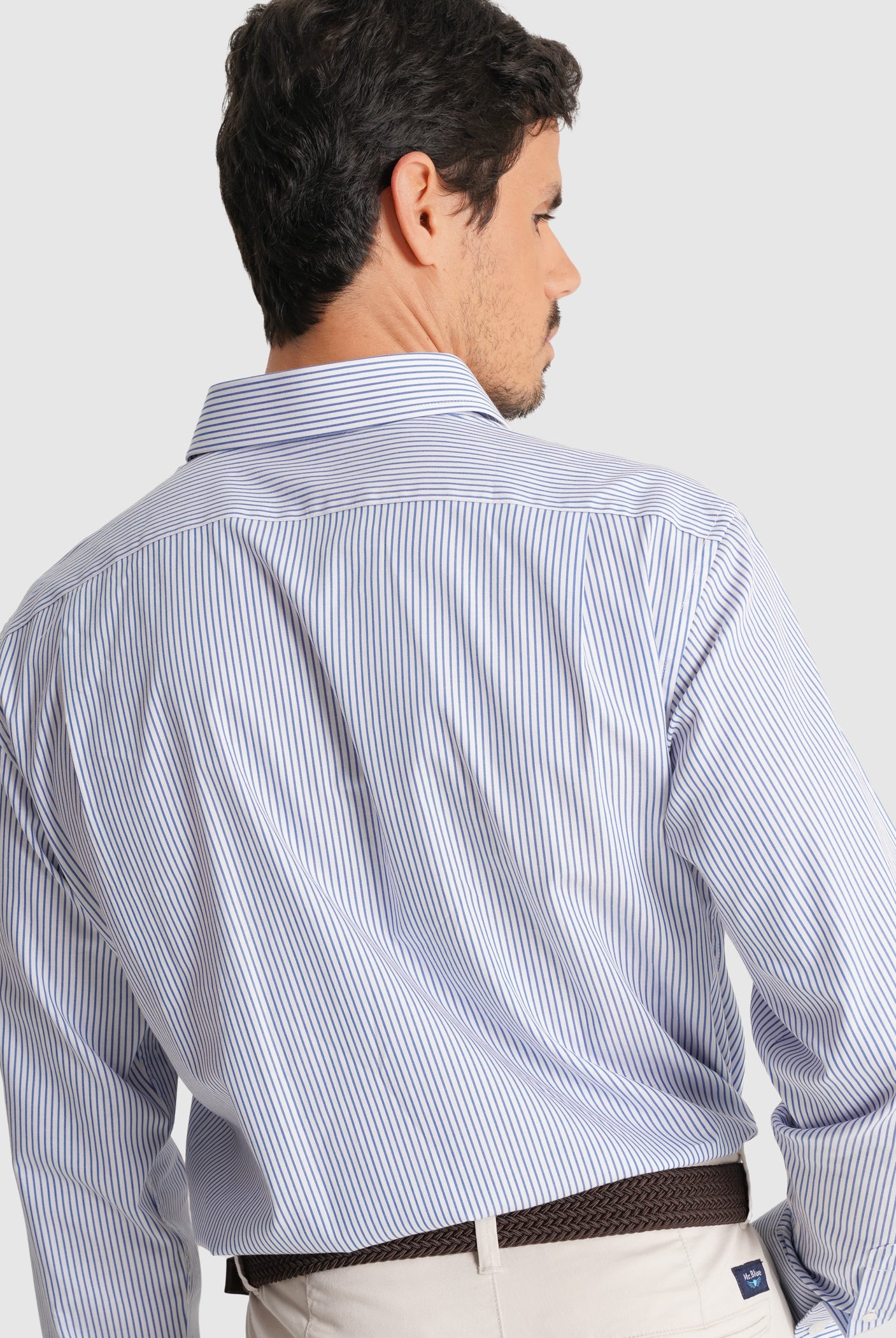 CAMISA TWILL AZUL MANGA COMPRIDA CLASSIC FIT MR. BLUE