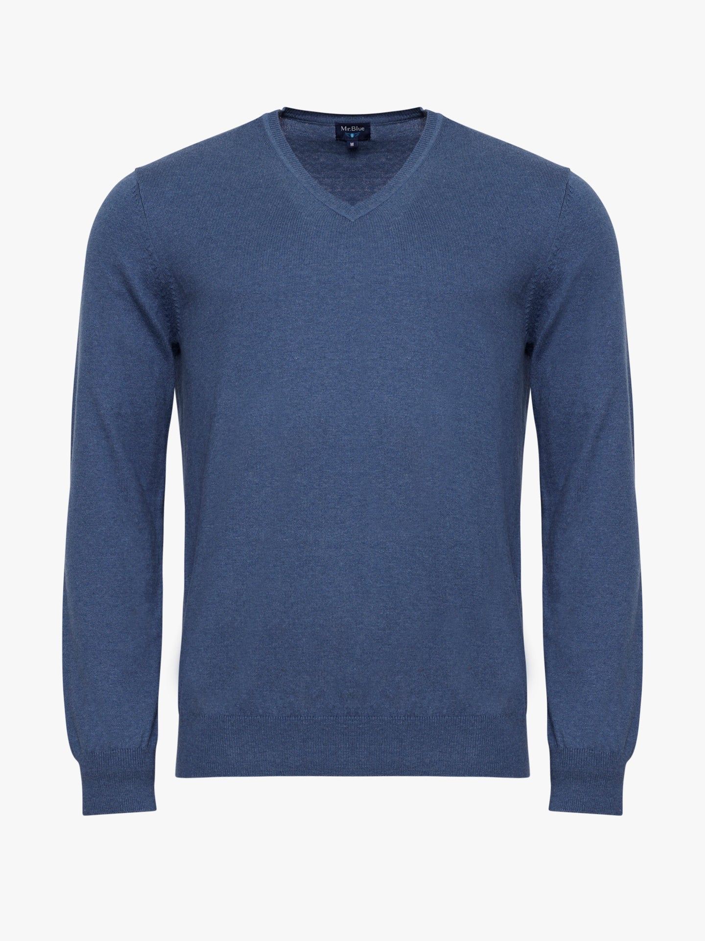 JERSEY FINO AZUL MANGA LARGA REGULAR FIT MR. AZUL
