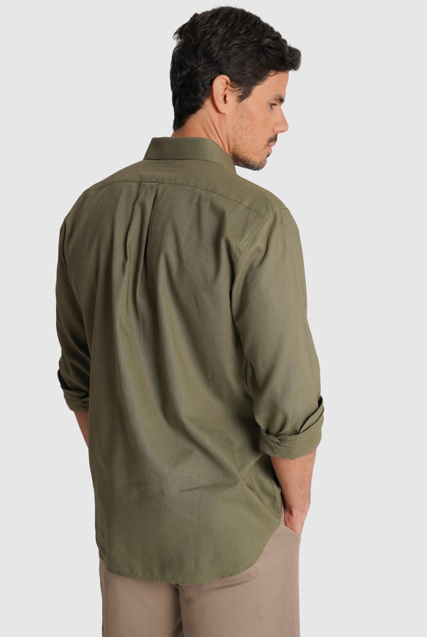 CAMISA VERDE MANGA COMPRIDA REGULAR FIT MR. BLUE