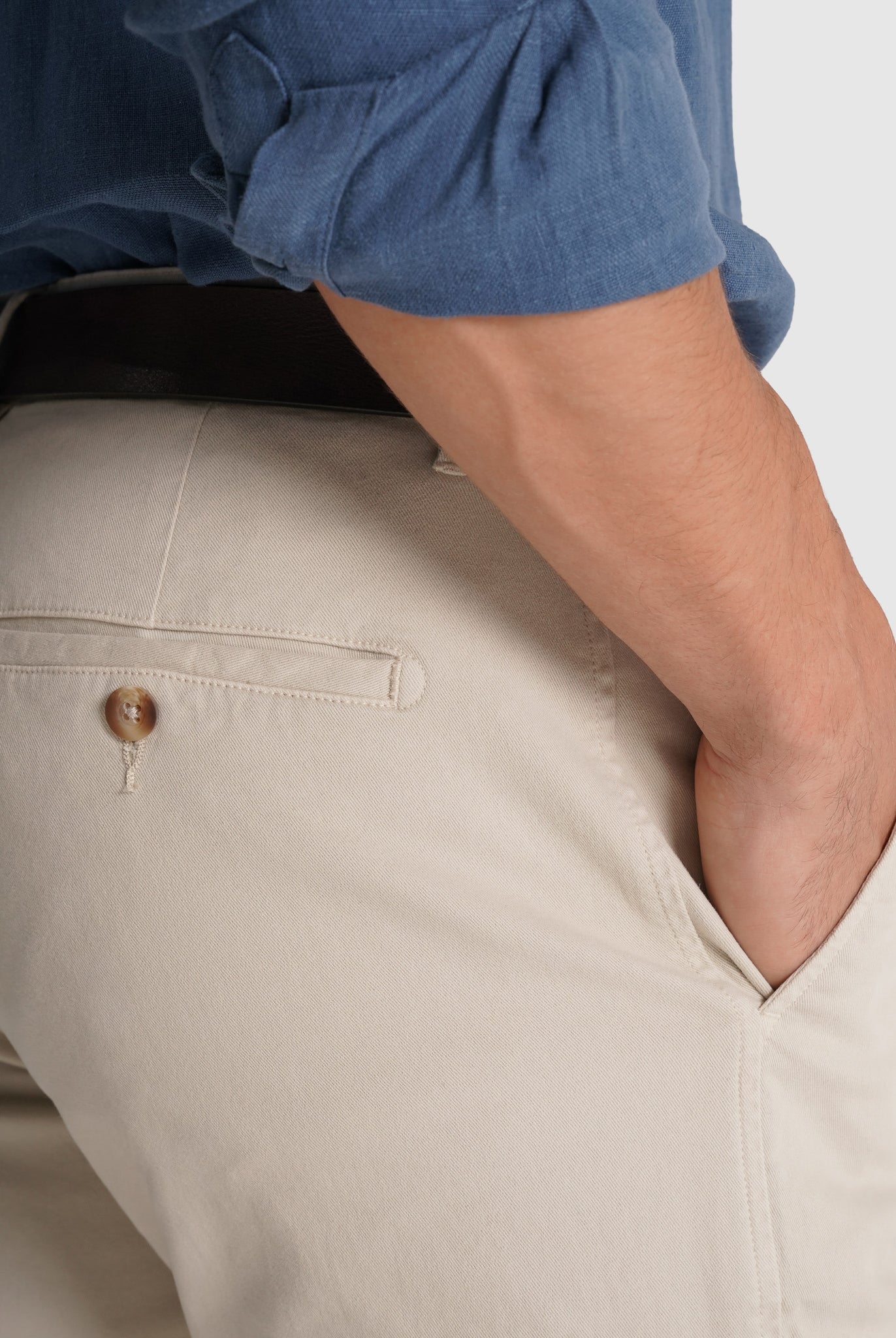 Calça Beges Regular Fit Mr. Blue