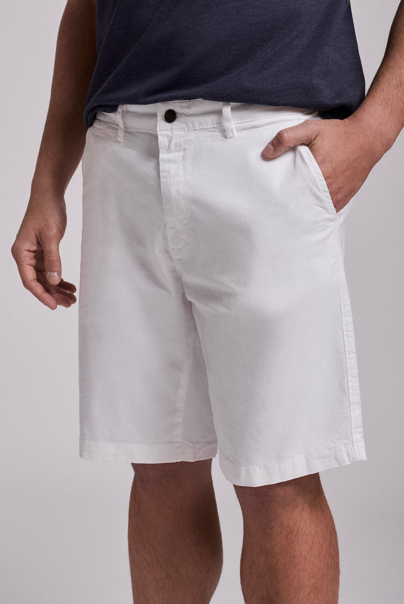 BERMUDA ALGODÃO BRANCOS REGULAR FIT MR. BLUE