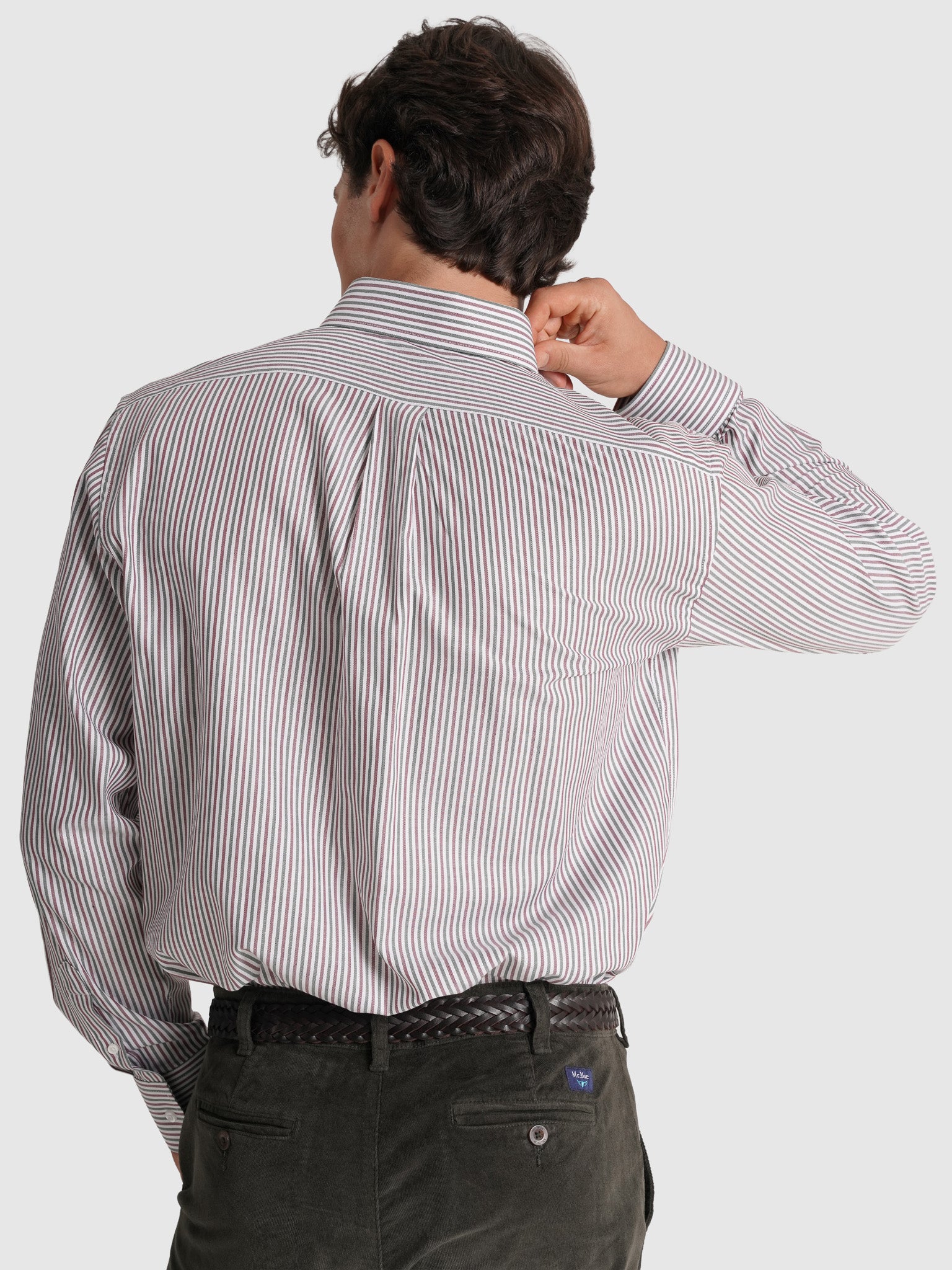 CAMISA ALGODÓN VERDE MANGA LARGA REGULAR FIT MR. AZUL