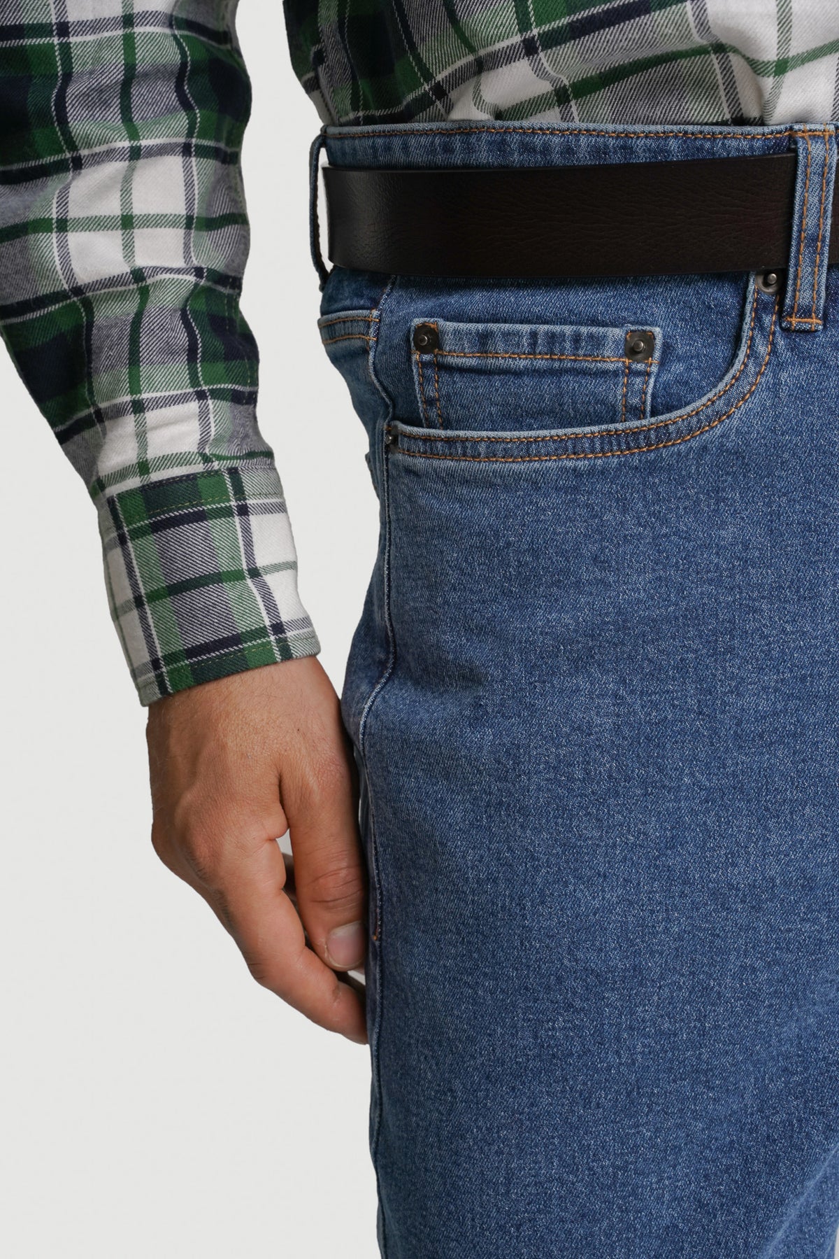 CALÇAS ALGODÃO REGULAR FIT AZUIS LISAS MR. BLUE